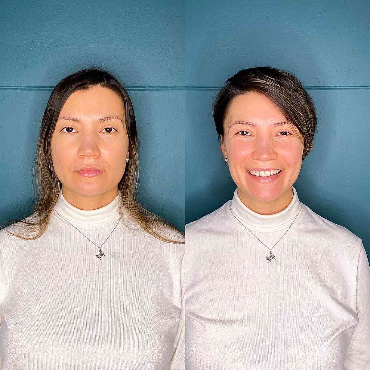 Chic Pixie Bob for Fine Hair and Square Face Shapes