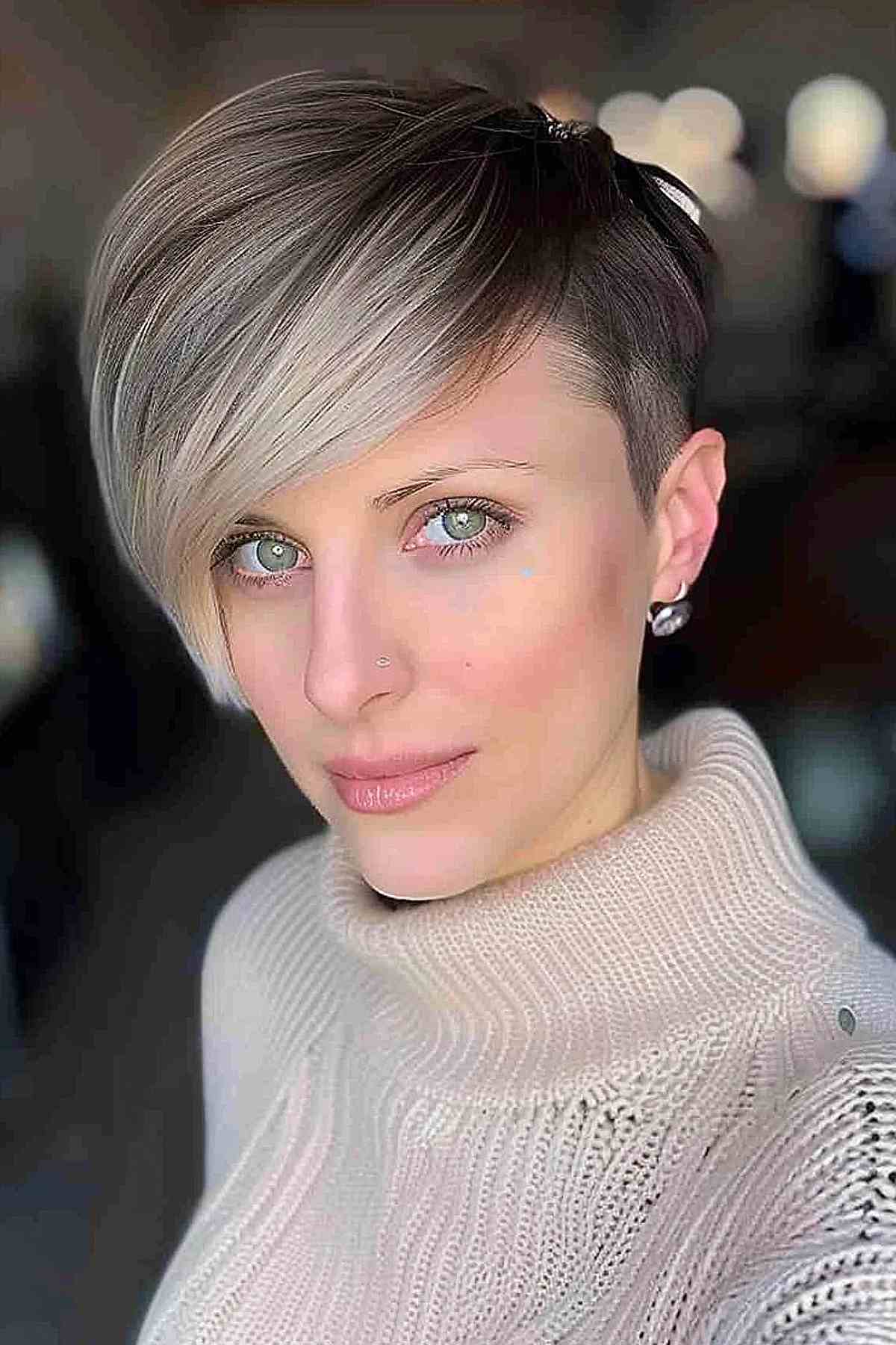 Chic Pixie Bob with Extended Bangs