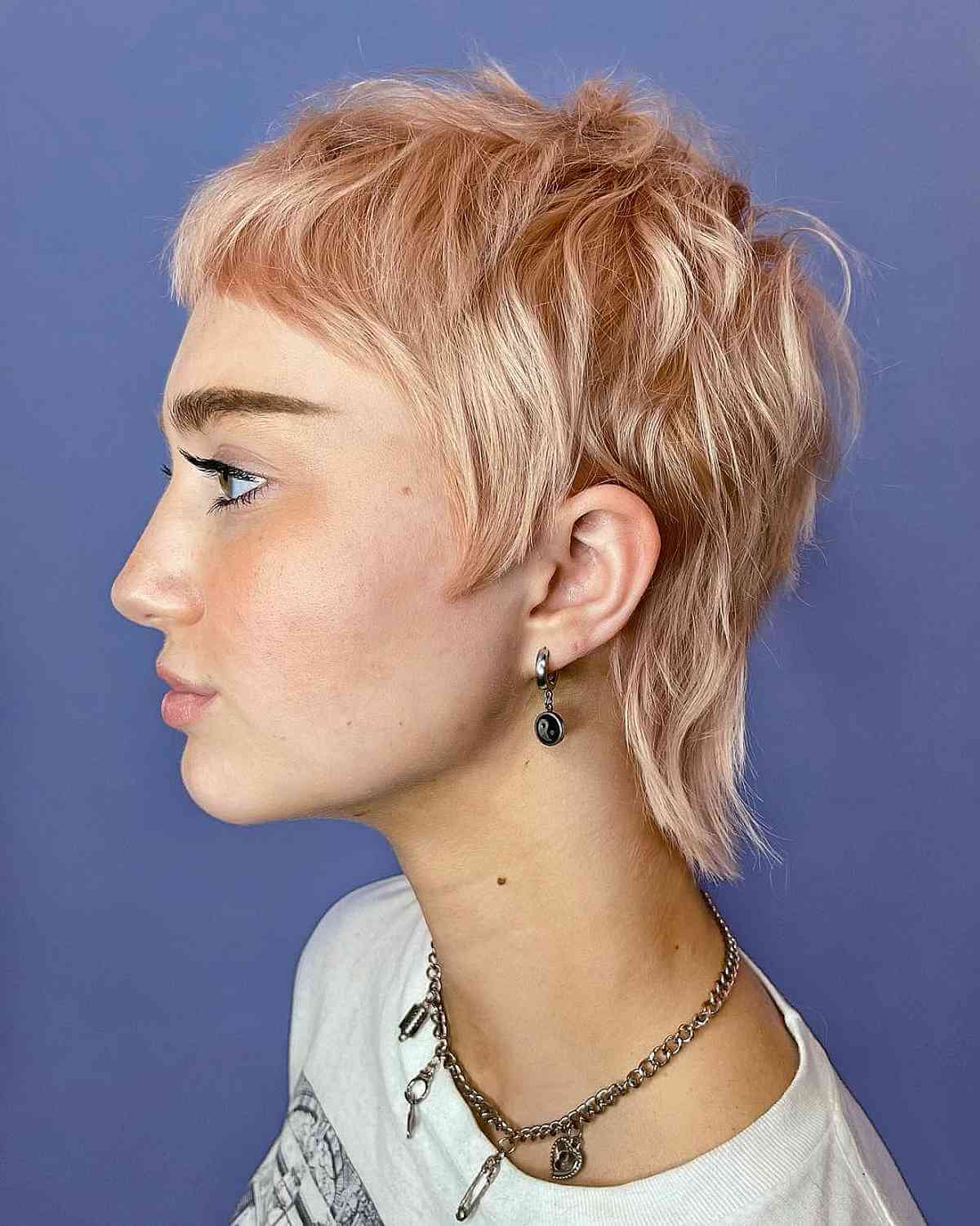 Chic Pixie Mullet with Subtle Bangs