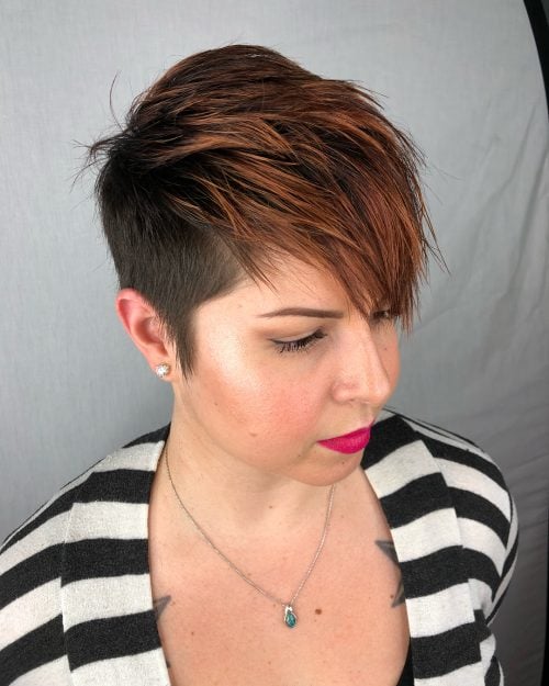 Image of a chic pixie with caramel accents