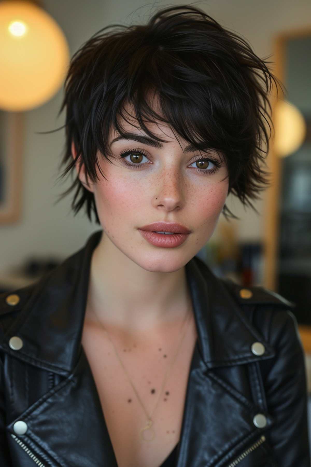 Short Dark Pixie with Texture