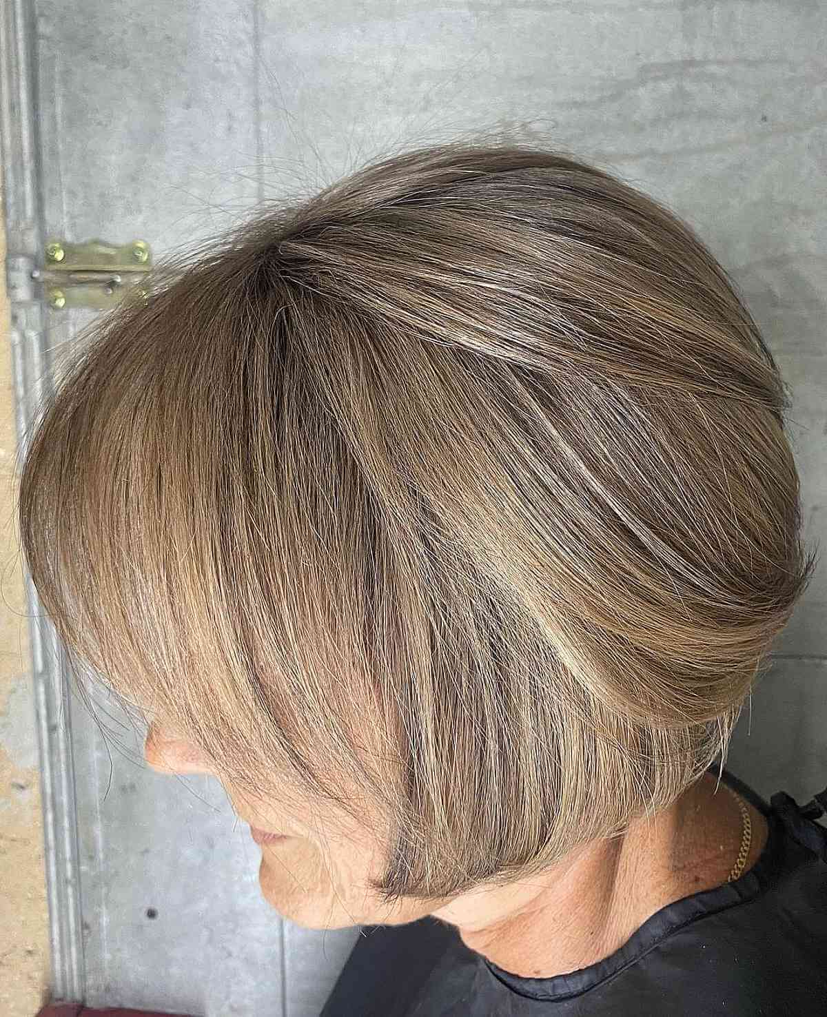 Chic Round Bob with Extended Bangs for Fine Hair for Women Over 50