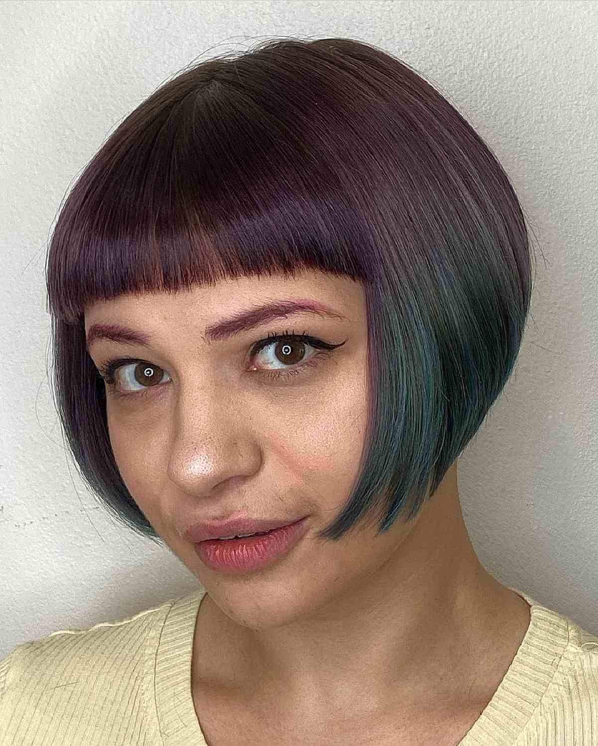 Chic Round Bob with Micro Bangs