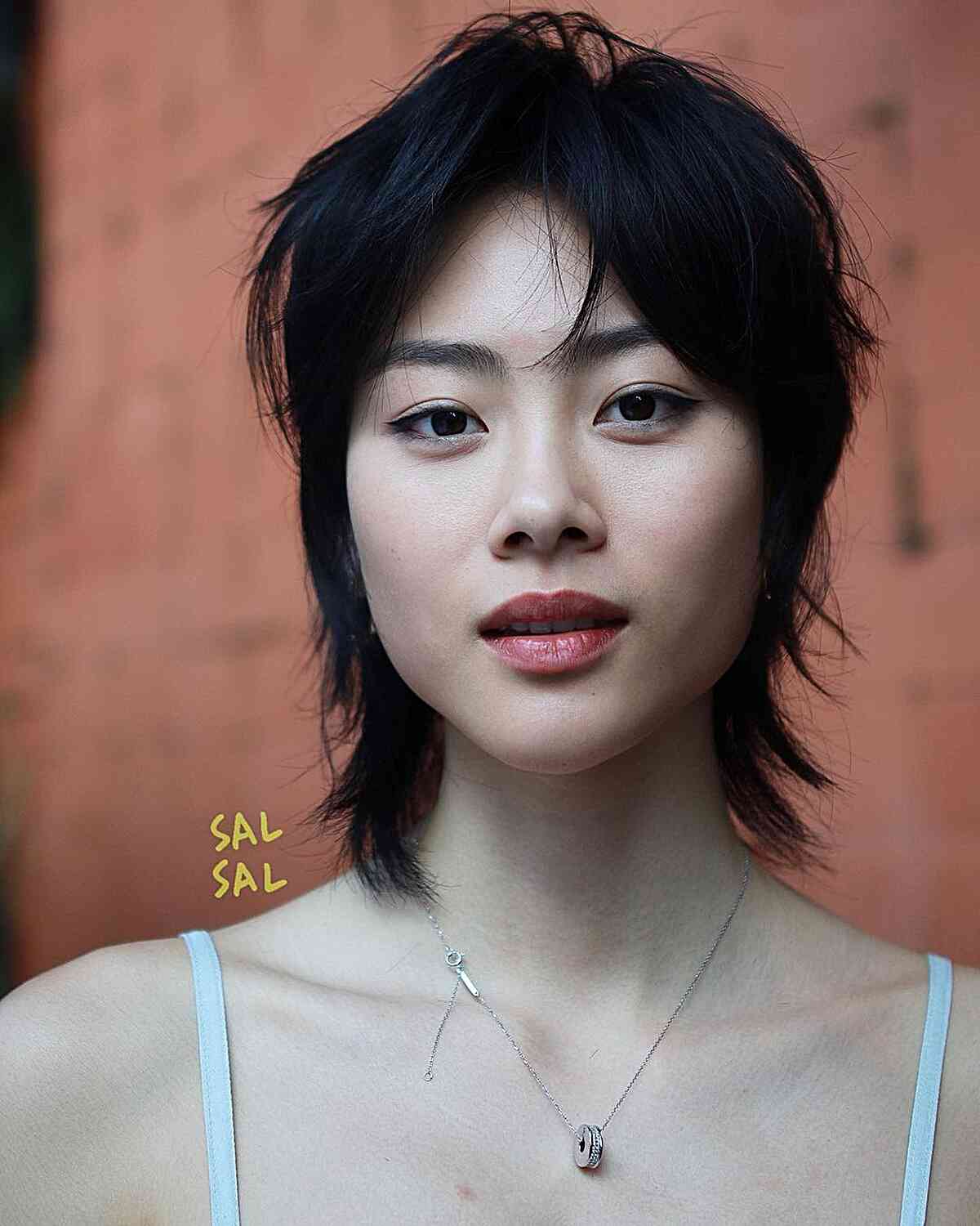 Chic shag for Asian fine hair type