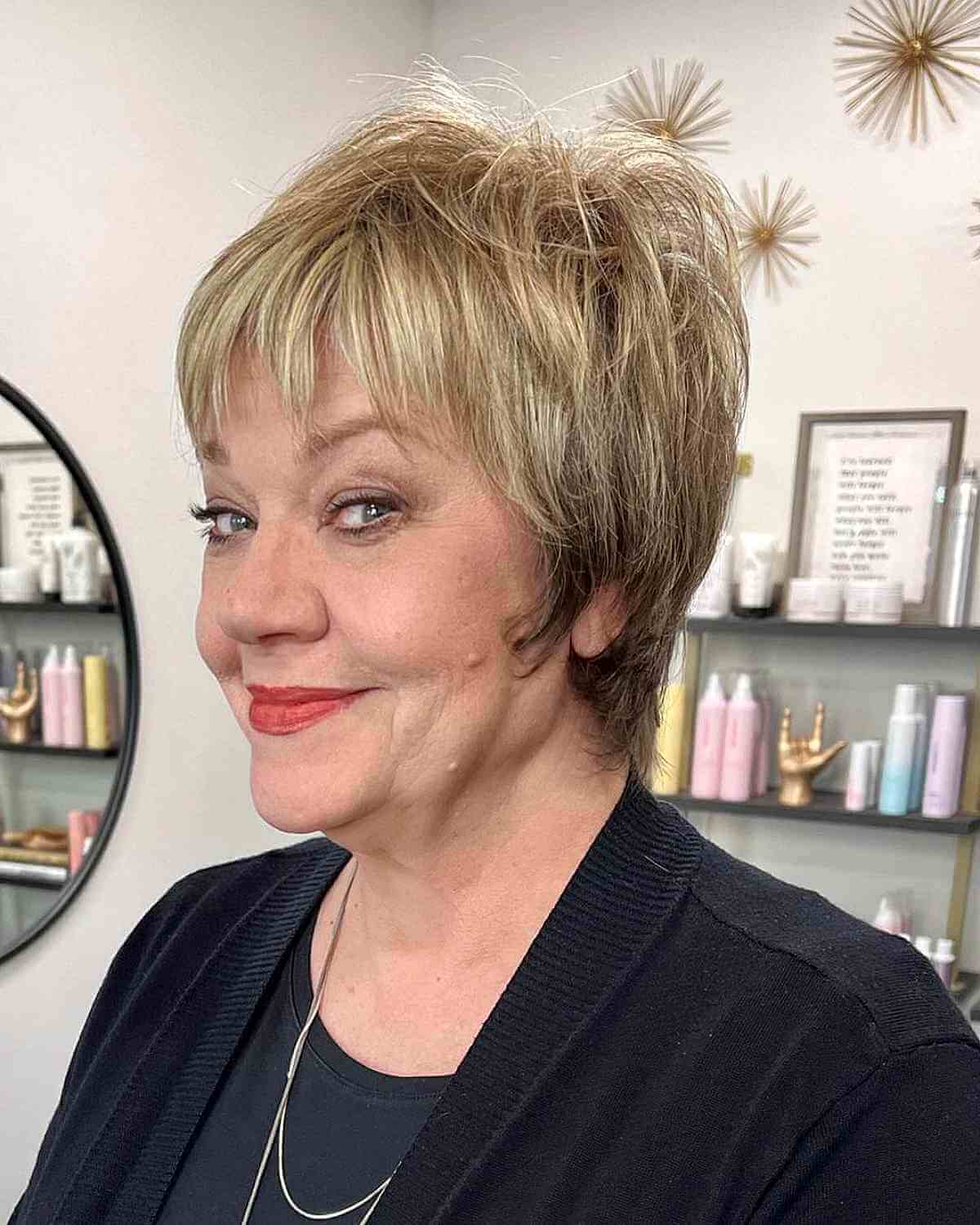 Chic Shaggy Long Pixie Cut for Fine Hair for Ladies 70 and Up