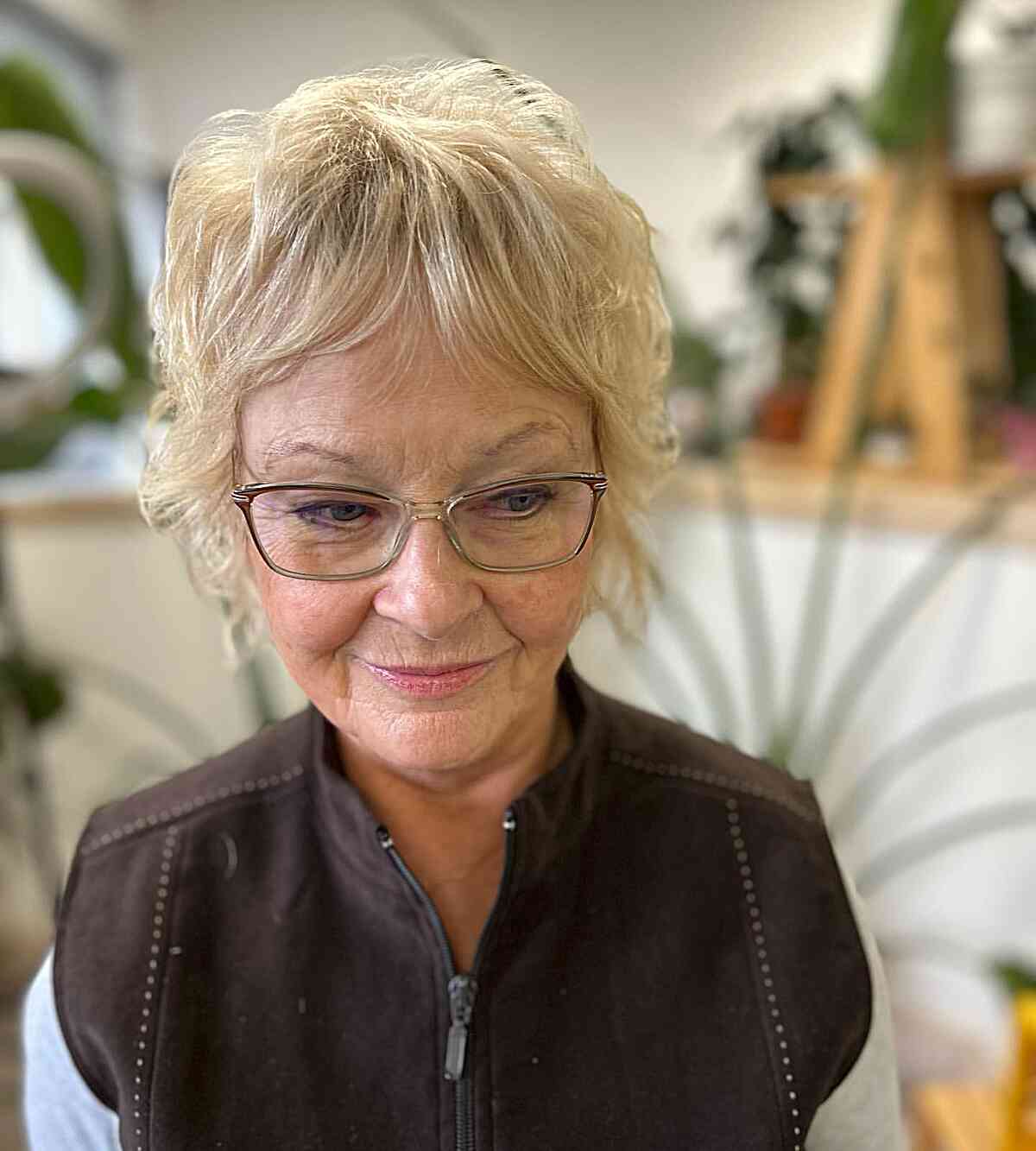 Chic Shaggy Pixie Bob for Women Aged 70 and Above