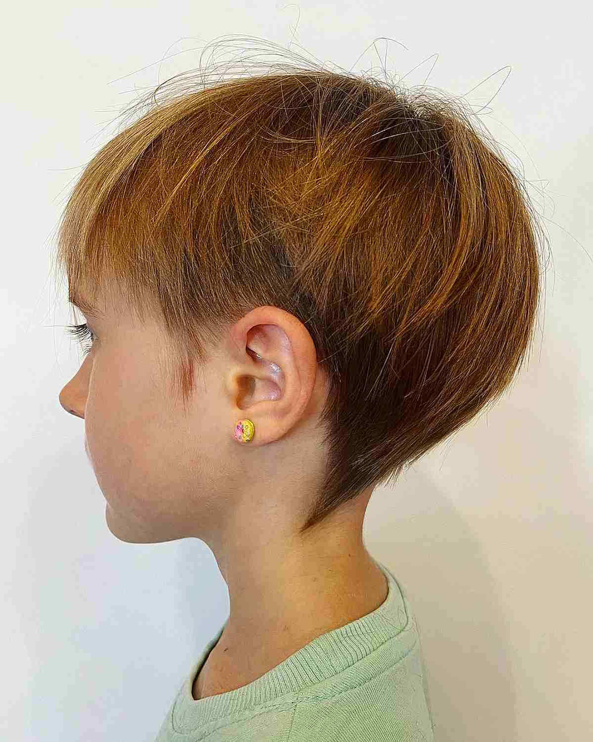 Chic Short Copper Pixie Bob for Little Girls