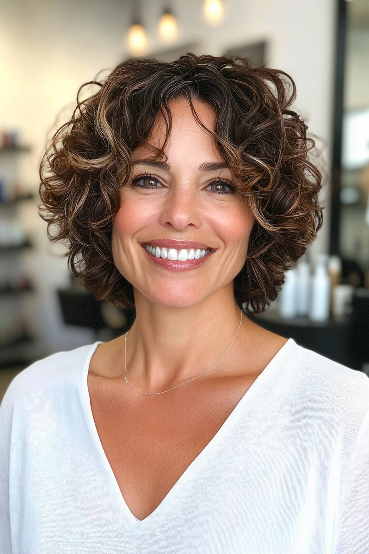 Chic Short Curly Hairstyle