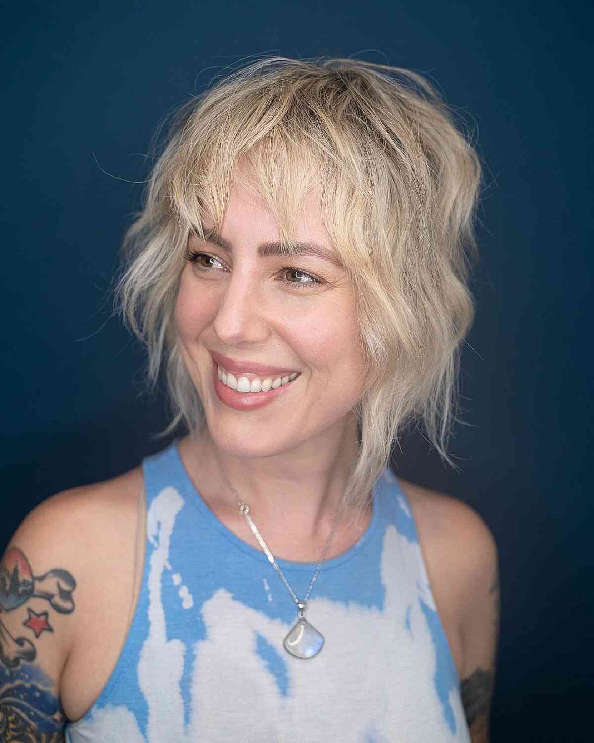 Chic Short Hair with a Wispy Fringe