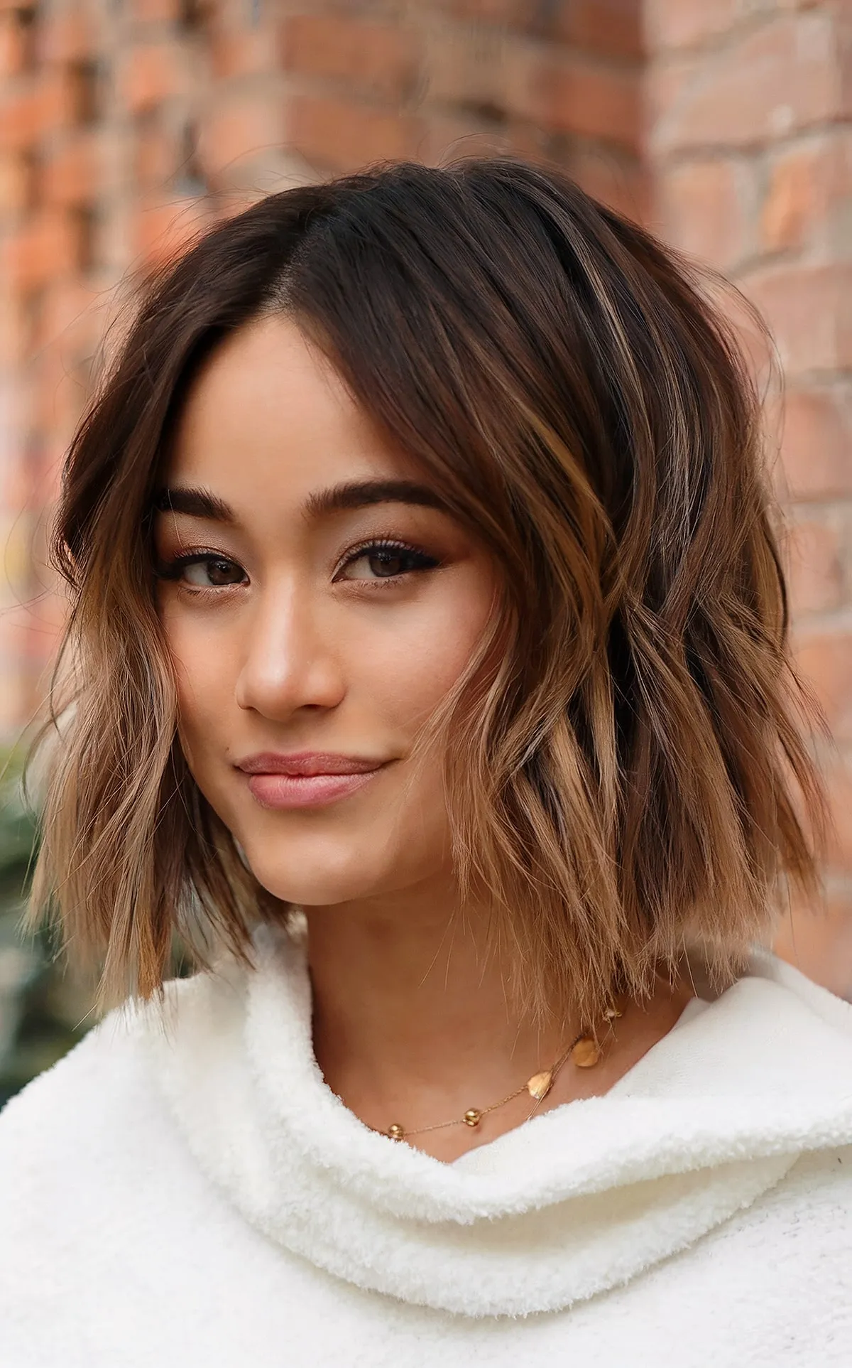 chic short shaggy bob hairstyle