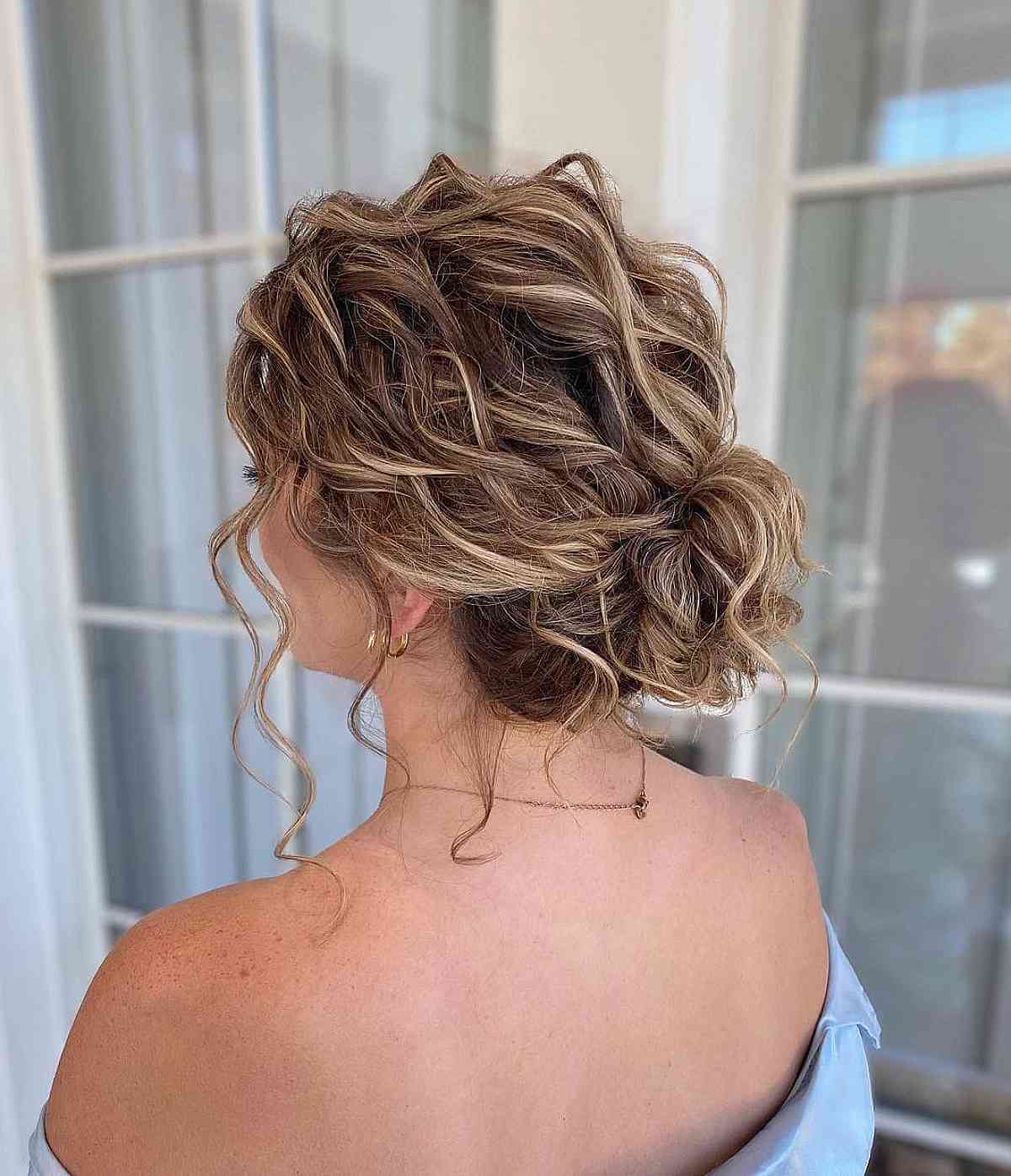 Chic Short Wavy Updo for Women