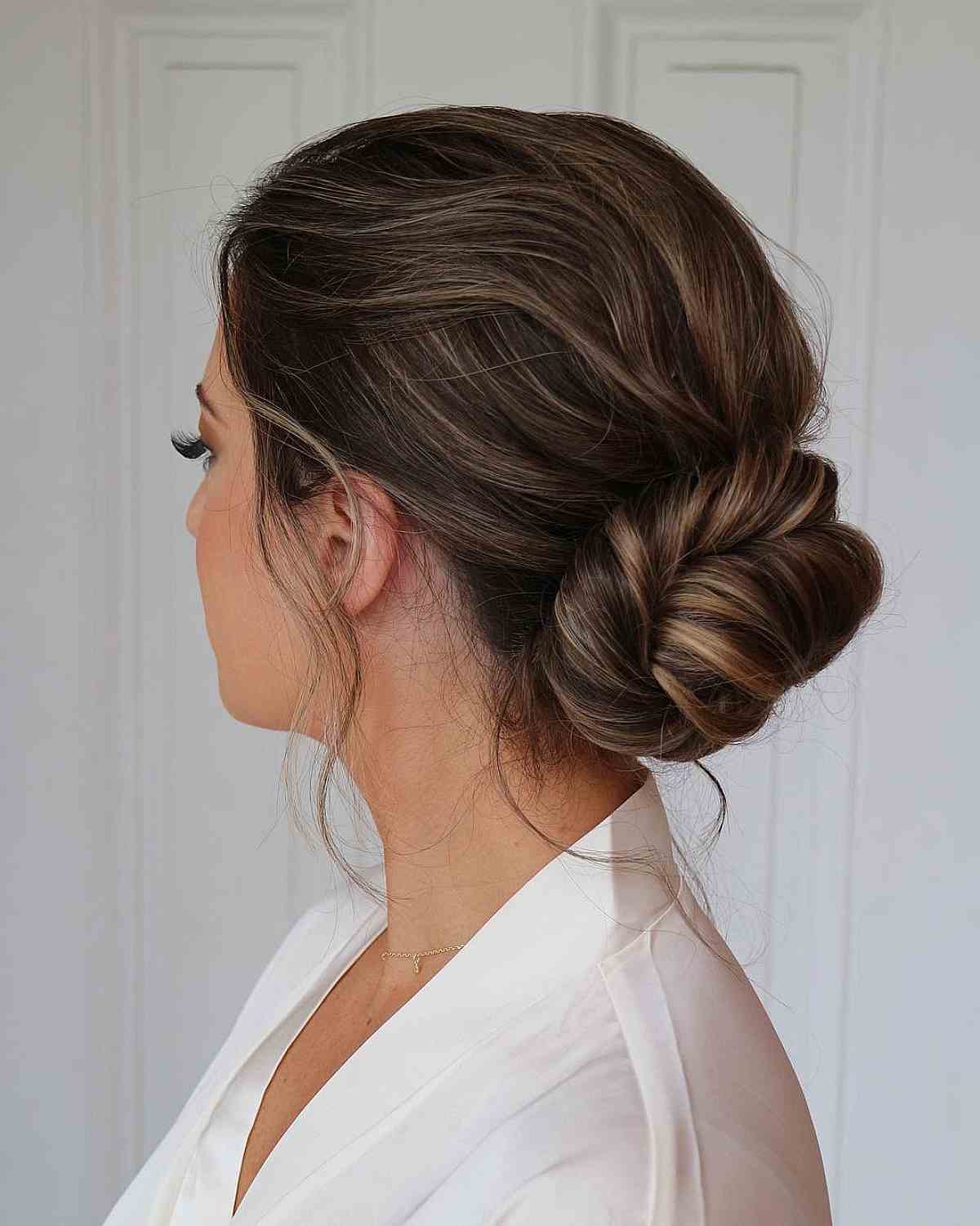 Chic Twisted Bun Inspiration for Your Wedding Day