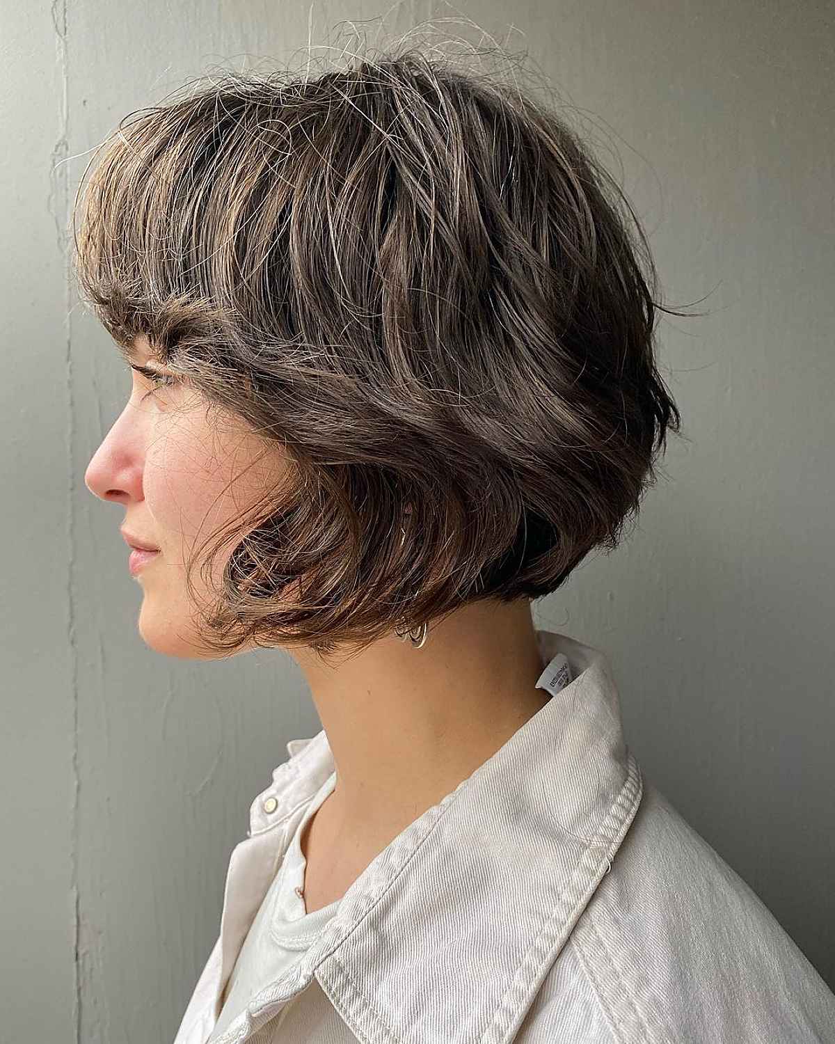 Chic Very Short Bob for Thick Frizzy Hair