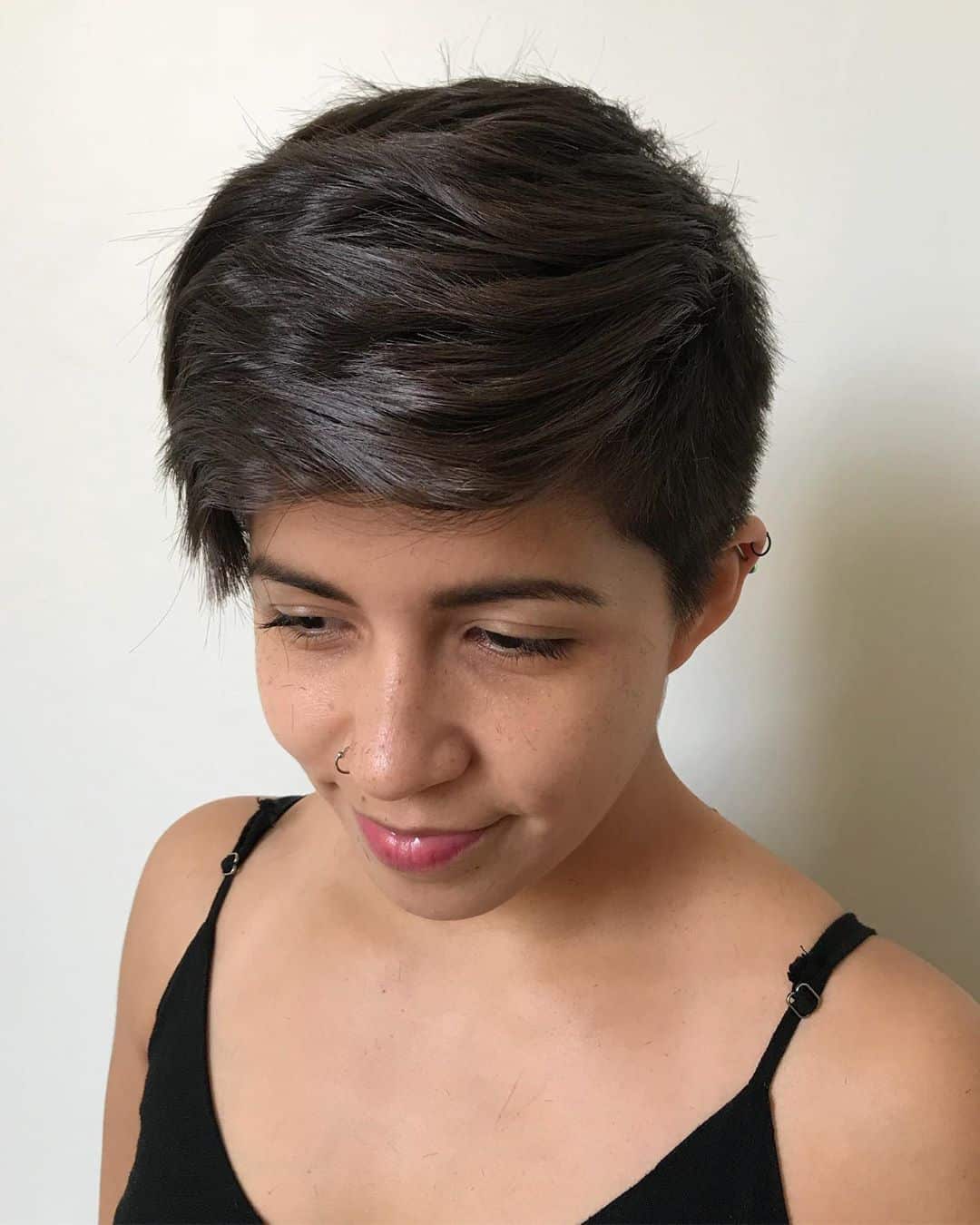 stylish very short haircut for asian girl