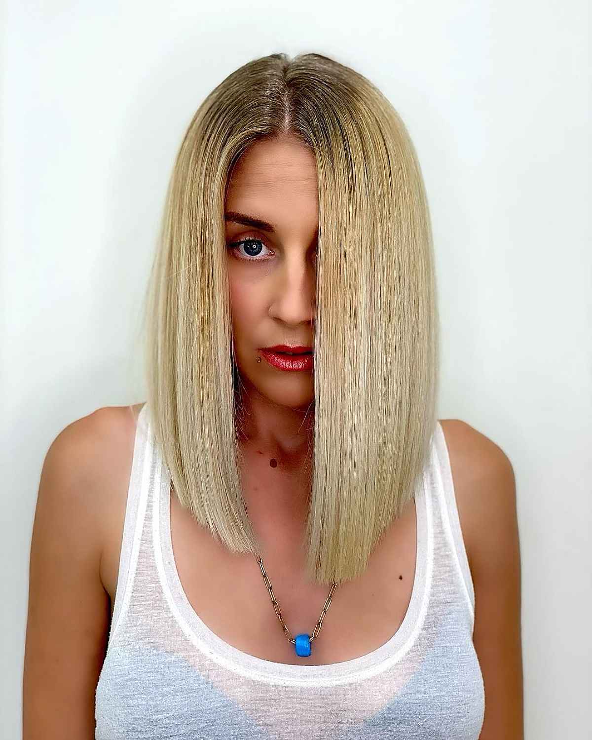 Chin-Length Blonde Bob