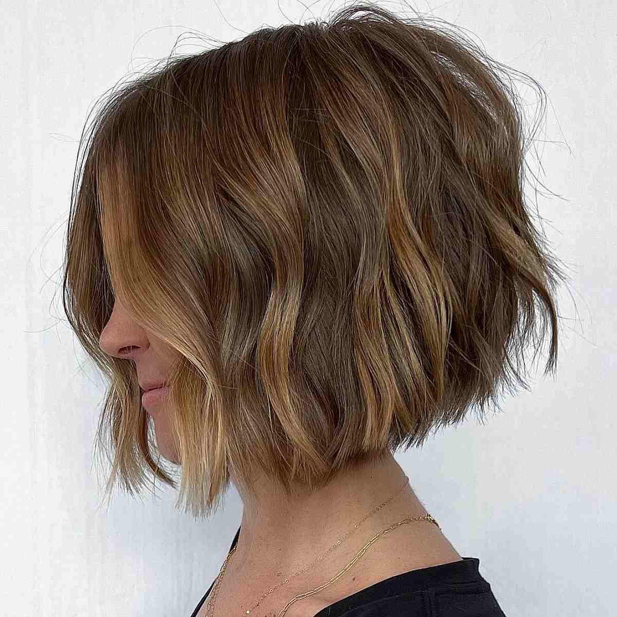 Chin-Length Bob with Gentle Textured Waves