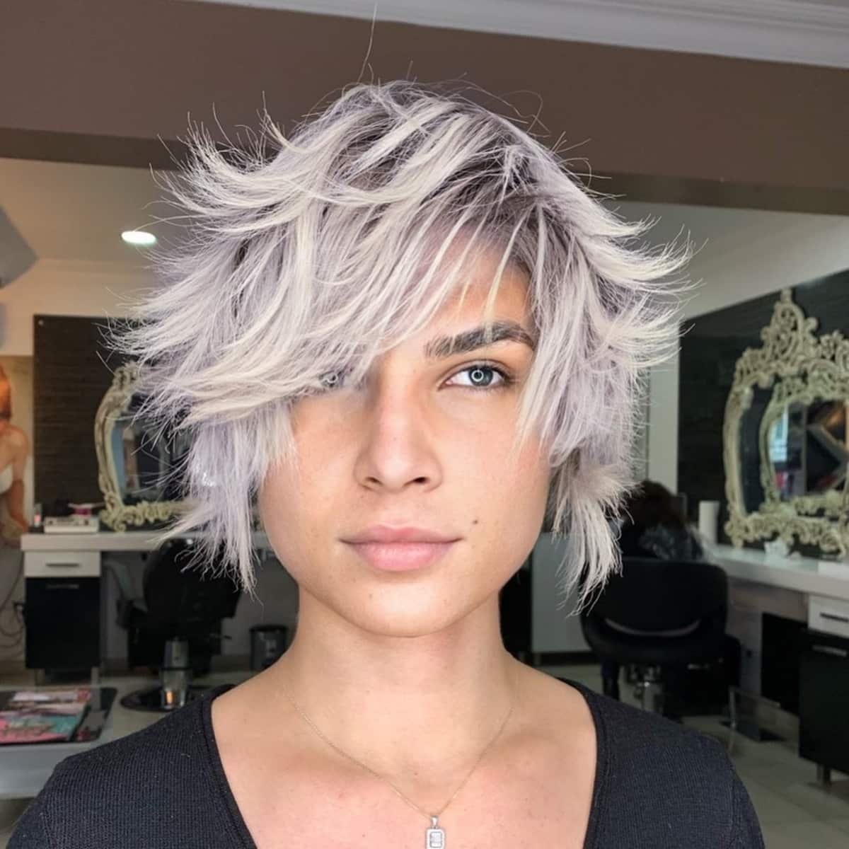 Choppy and bold short hairstyle