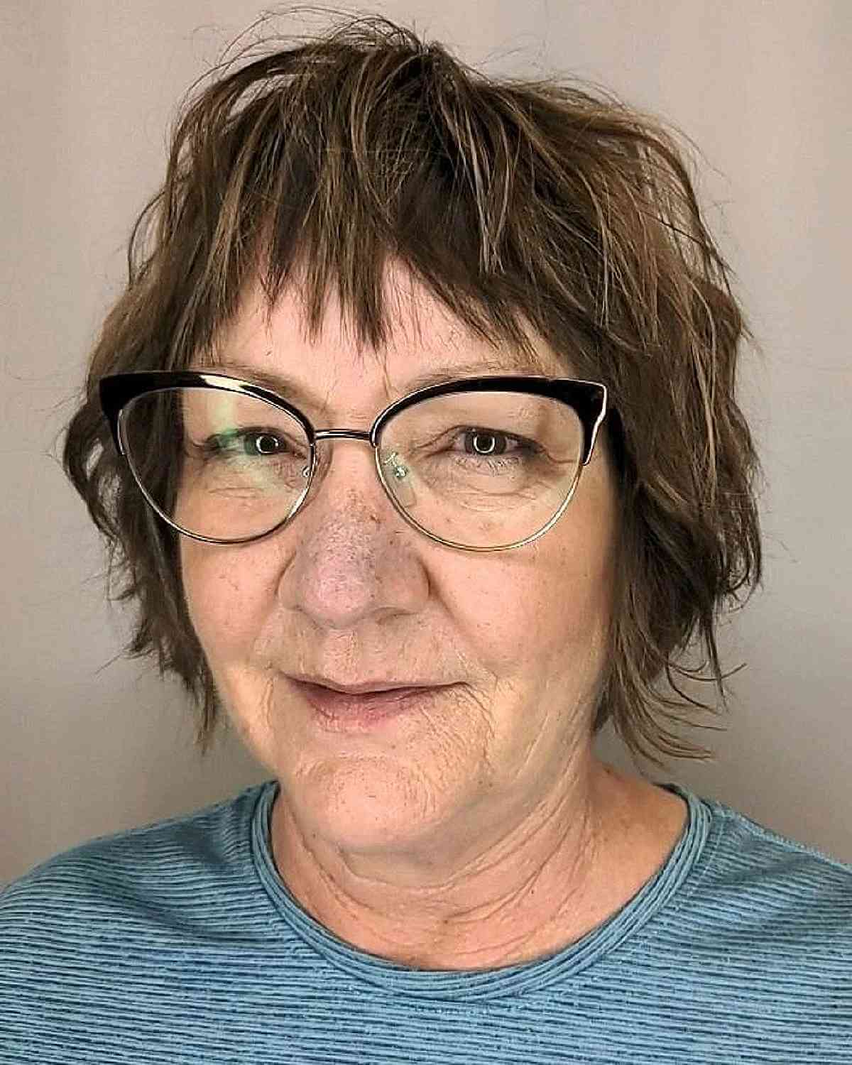 Choppy Bangs with Short Messy Layers