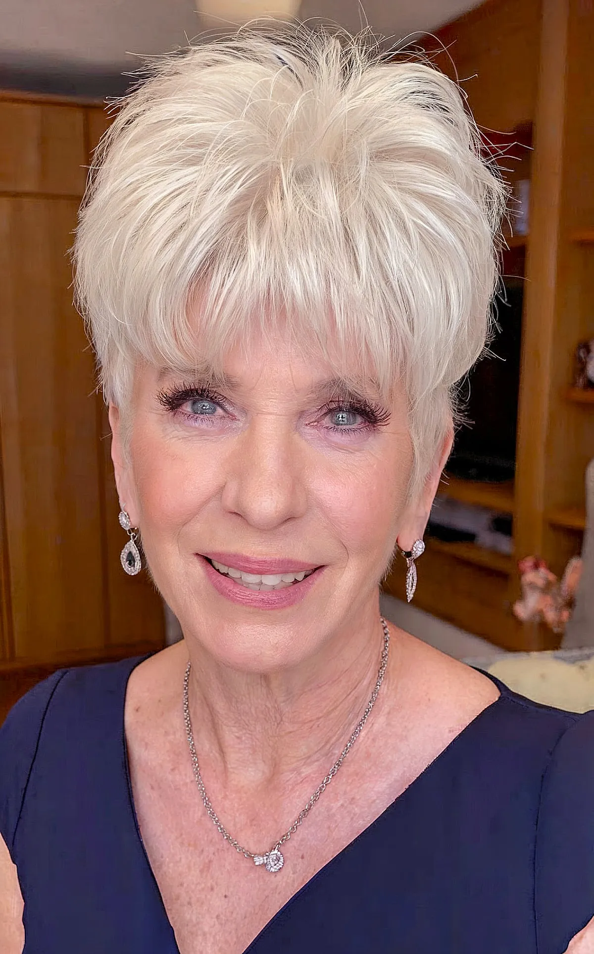 Choppy Fluffy Pixie Cut with Bangs for Fine Hair