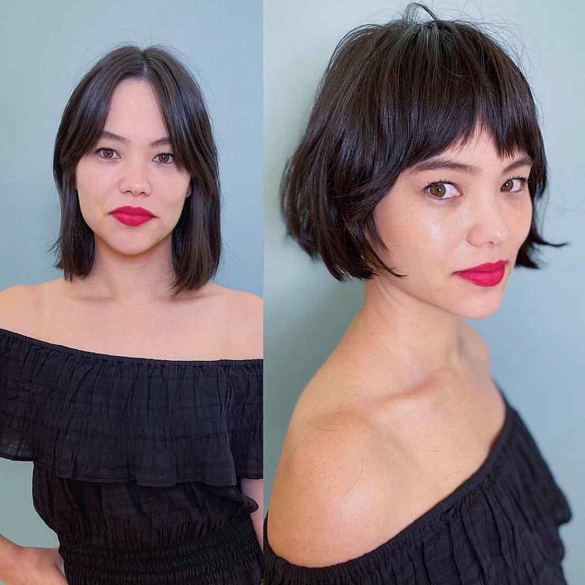 Choppy Fringe with French Bob Cut for Fine Hair