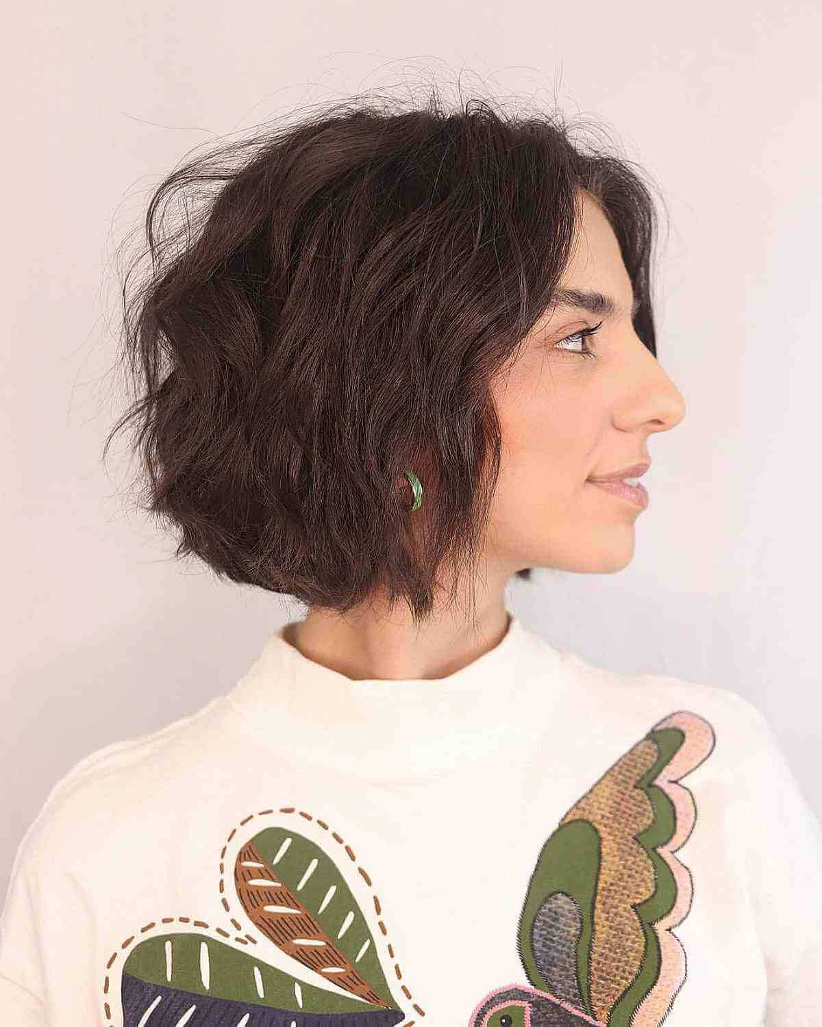 Choppy Layered Bob in One-Length Style