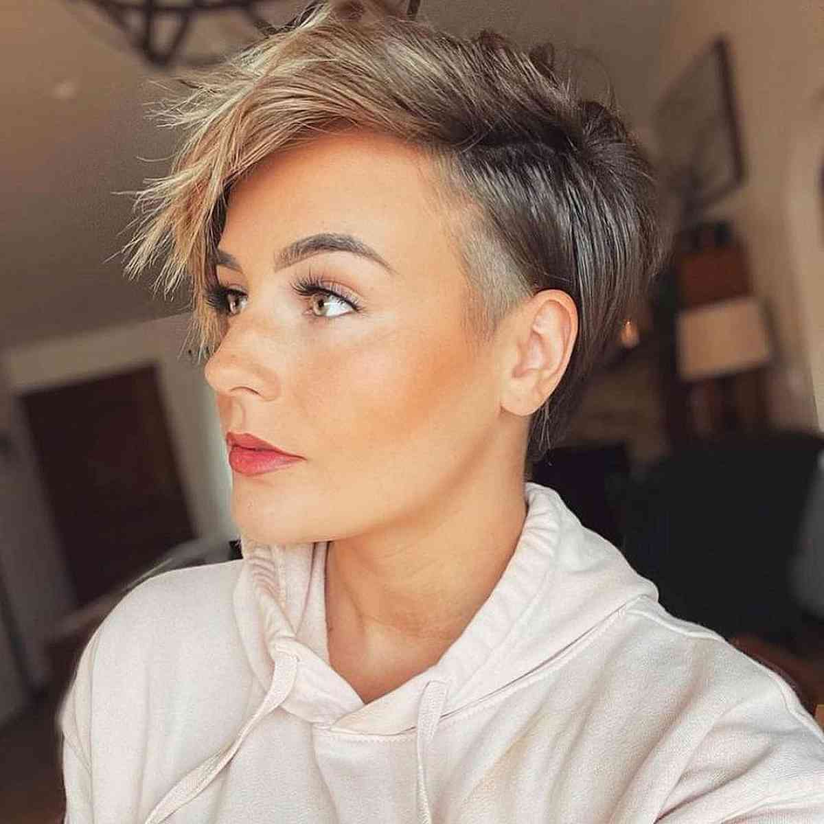 Choppy Layered Undercut Pixie