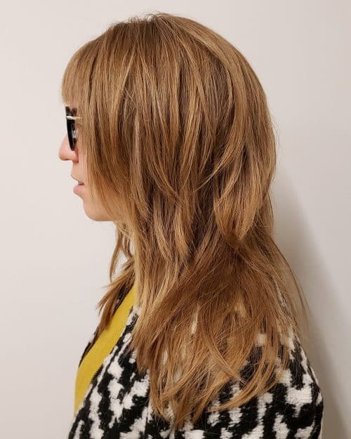 Choppy Shaggy Cut with Feathered Layers Inspired by the 70's