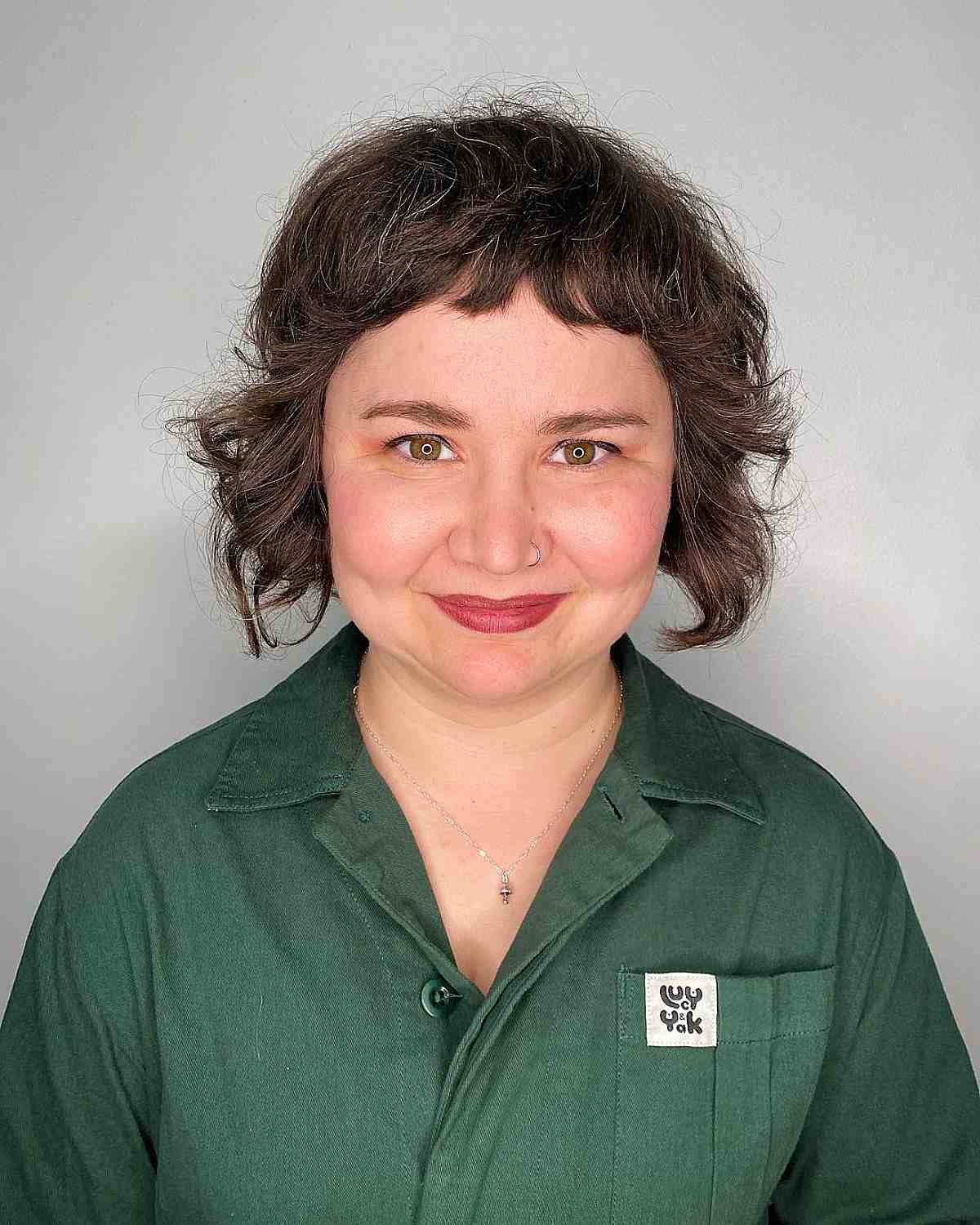 Choppy Short Bob with Layered Texture and Baby Bangs