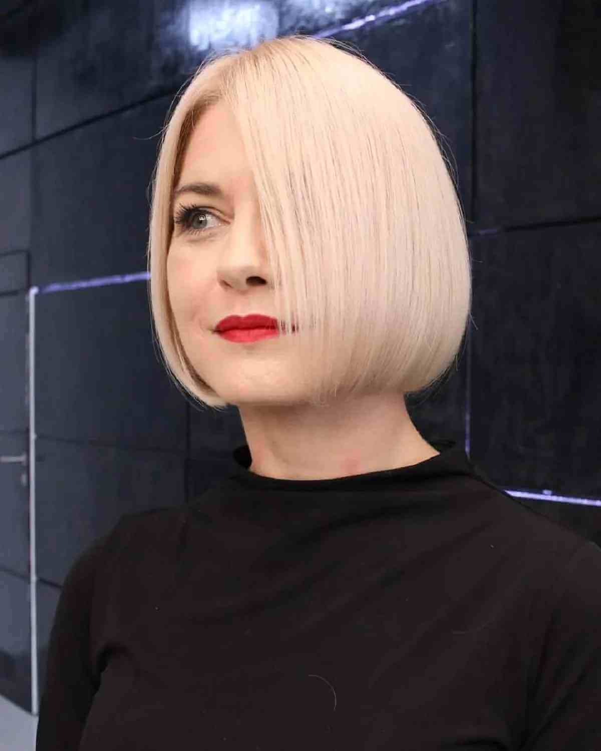 Stylish Bob with Bangs for Women Over 60