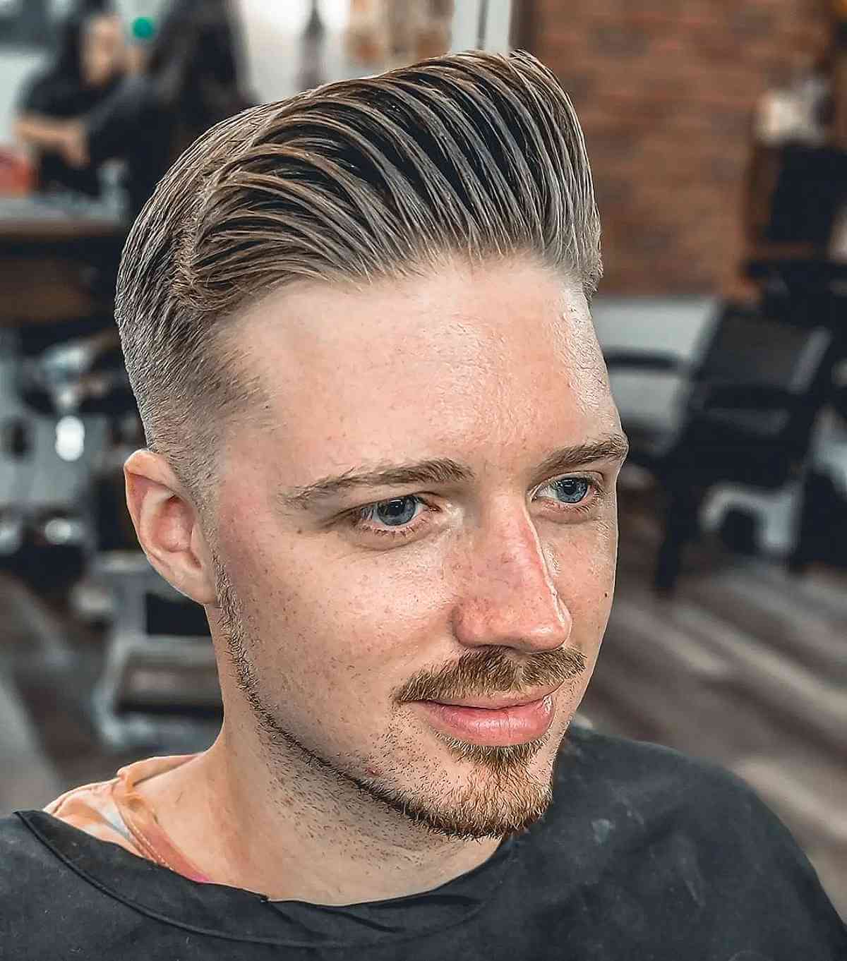 Classic Taper Pompadour Scissor Cut