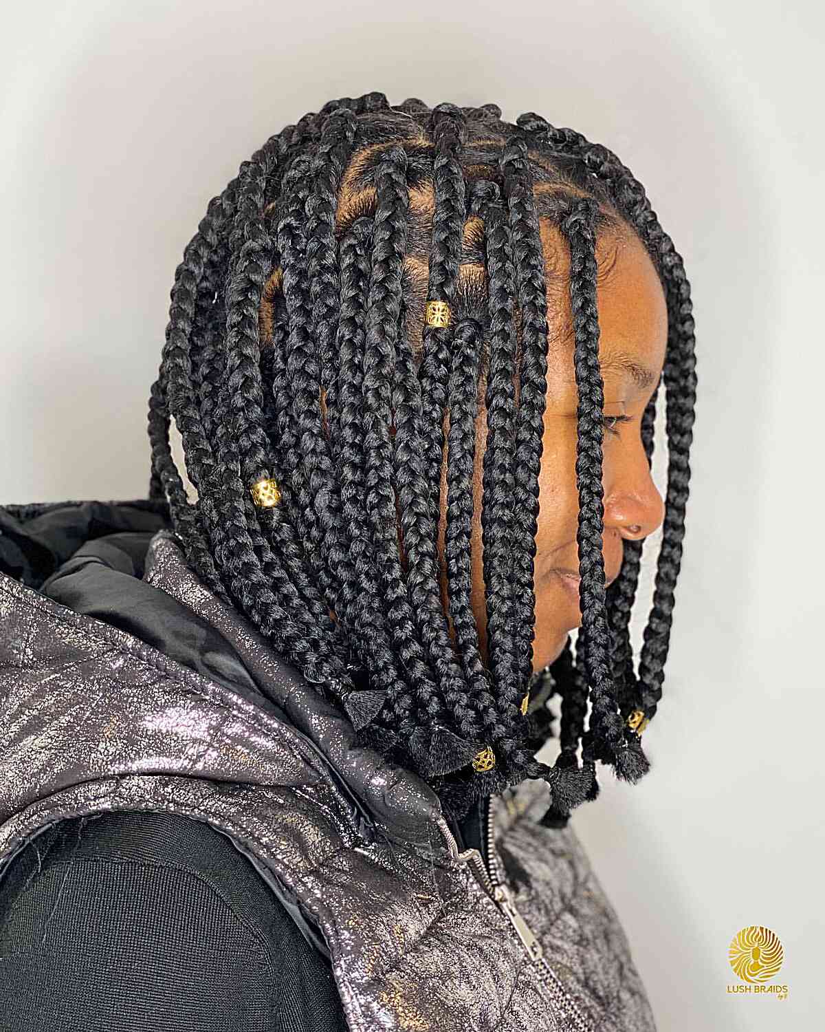 Compact Box Braids on Short Hairstyles