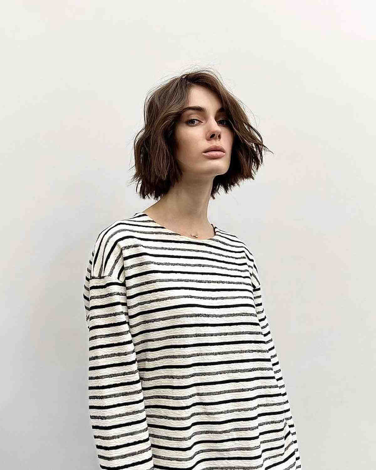 Contemporary Chin-Length Choppy Bob