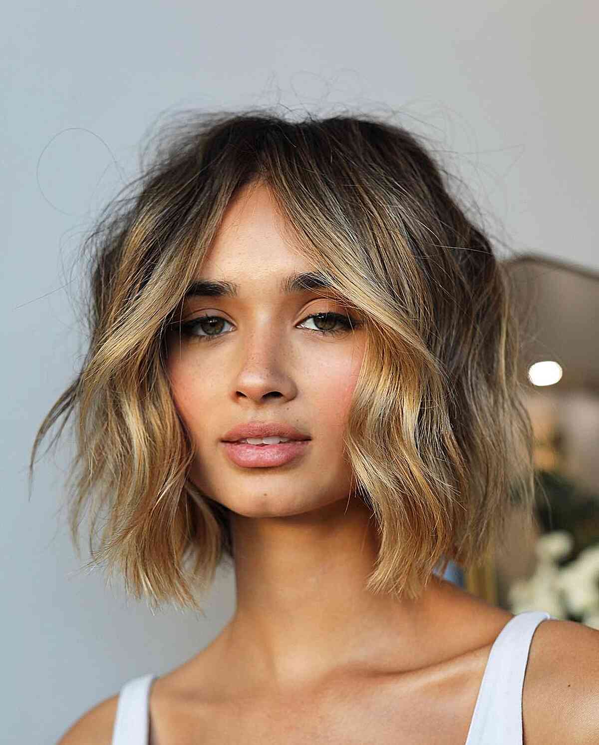 Contemporary Golden Highlights Hair style