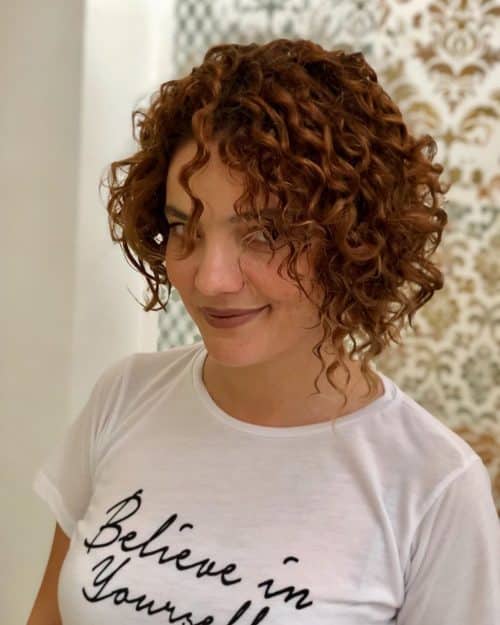 contemporary loose curl short hair perm