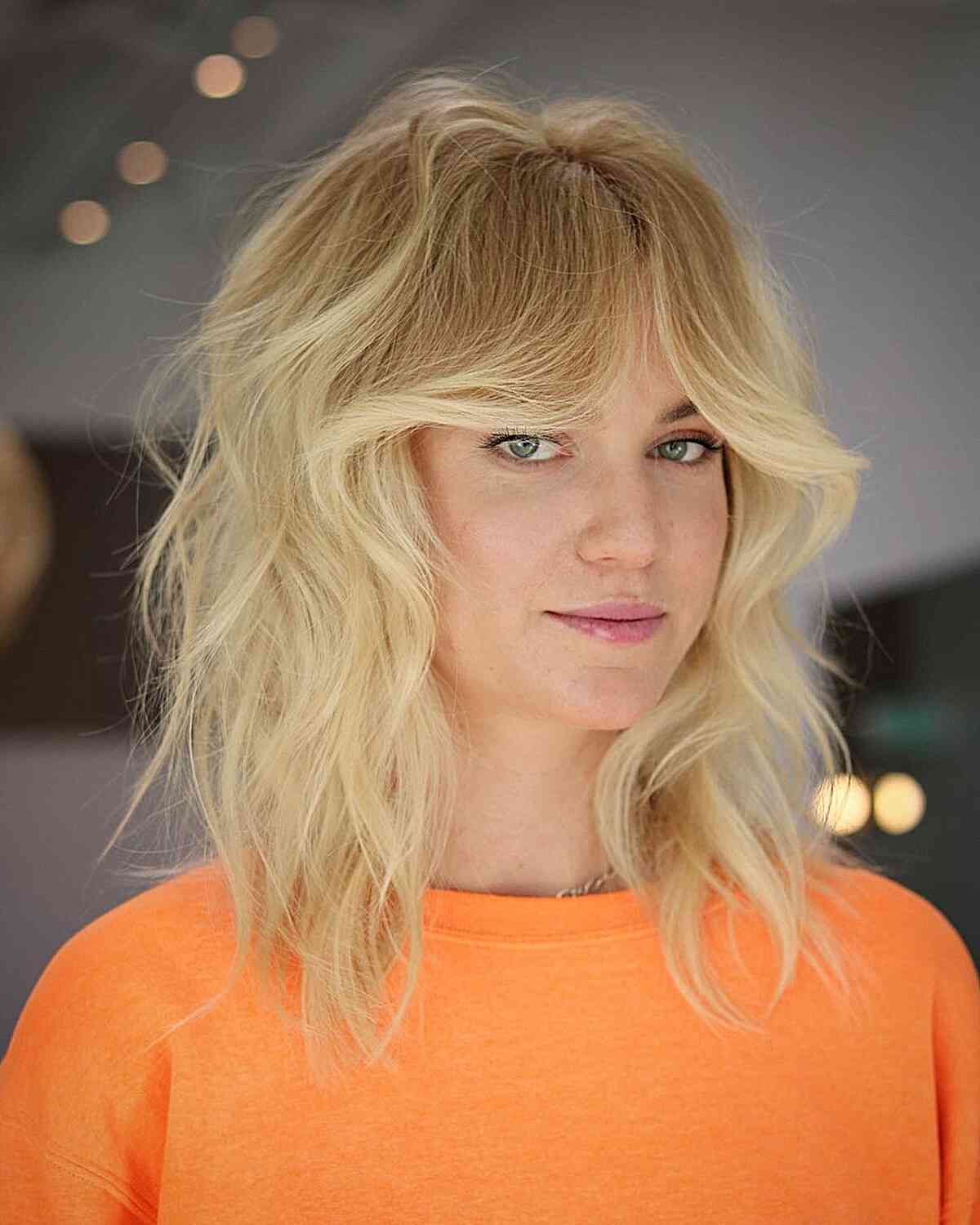Contemporary Shag for Medium-Length Hair for Oval Faces