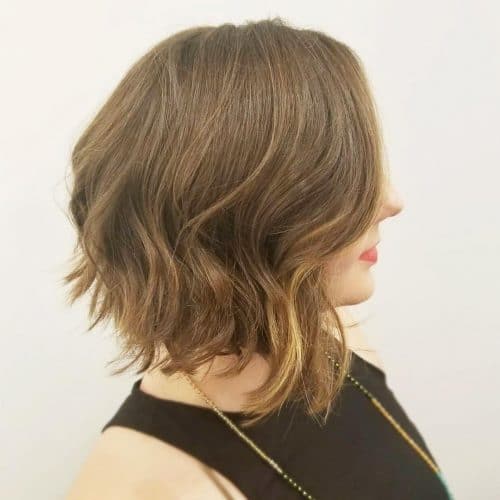 Contemporary Wavy Asymmetrical Bob