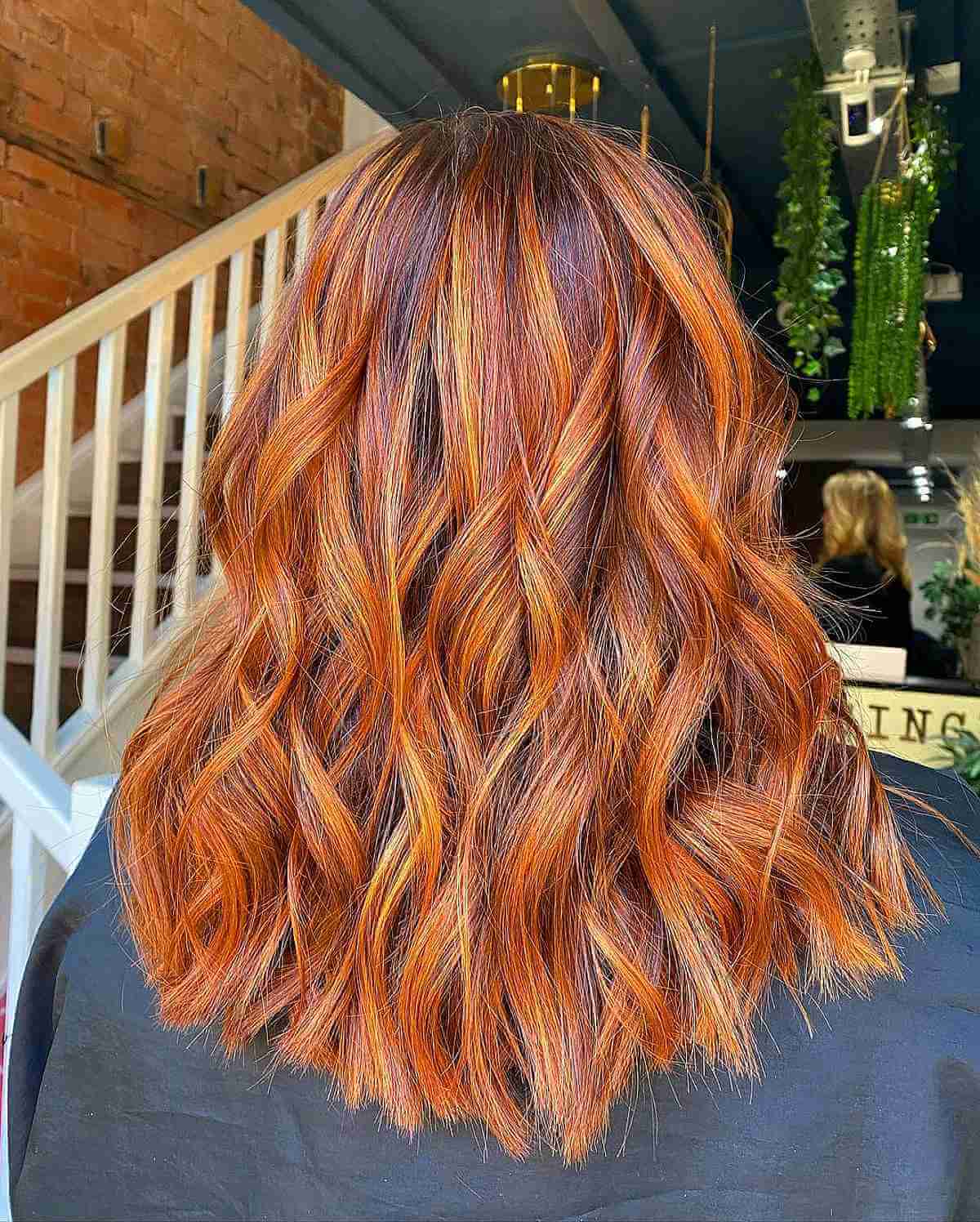 Copper and Ginger Balayage Accents