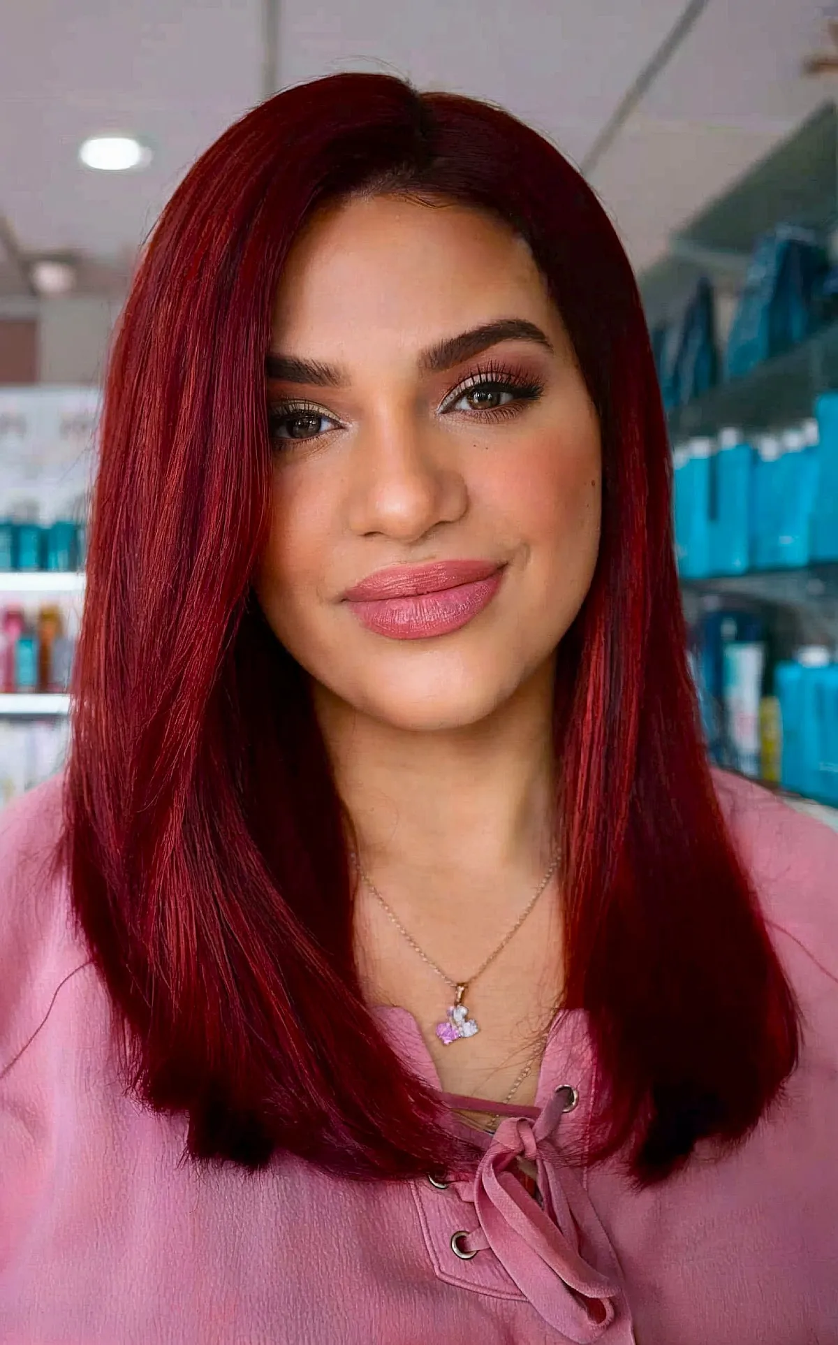 Seasonal Copper Red Velvet Hair Color