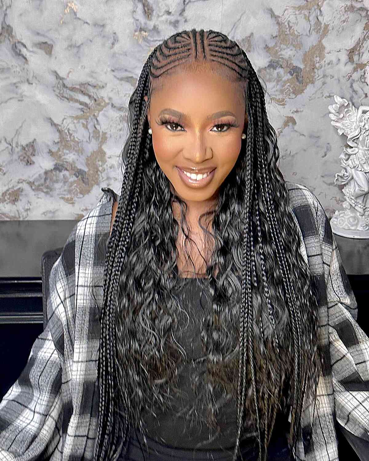 Cornrow Styles Featuring Fulani Long Braids