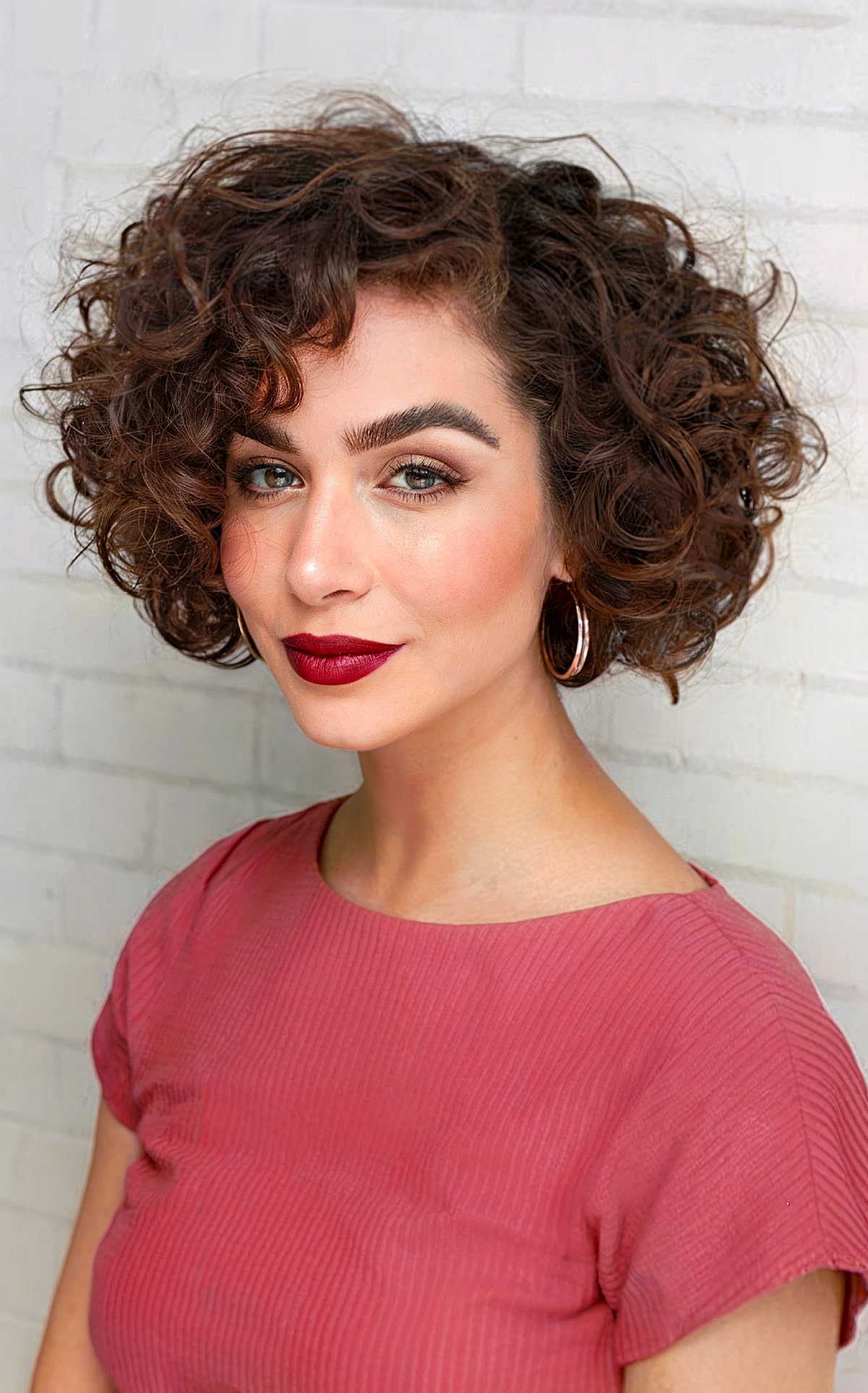 Jaw-Length Curly Bouncy Bob