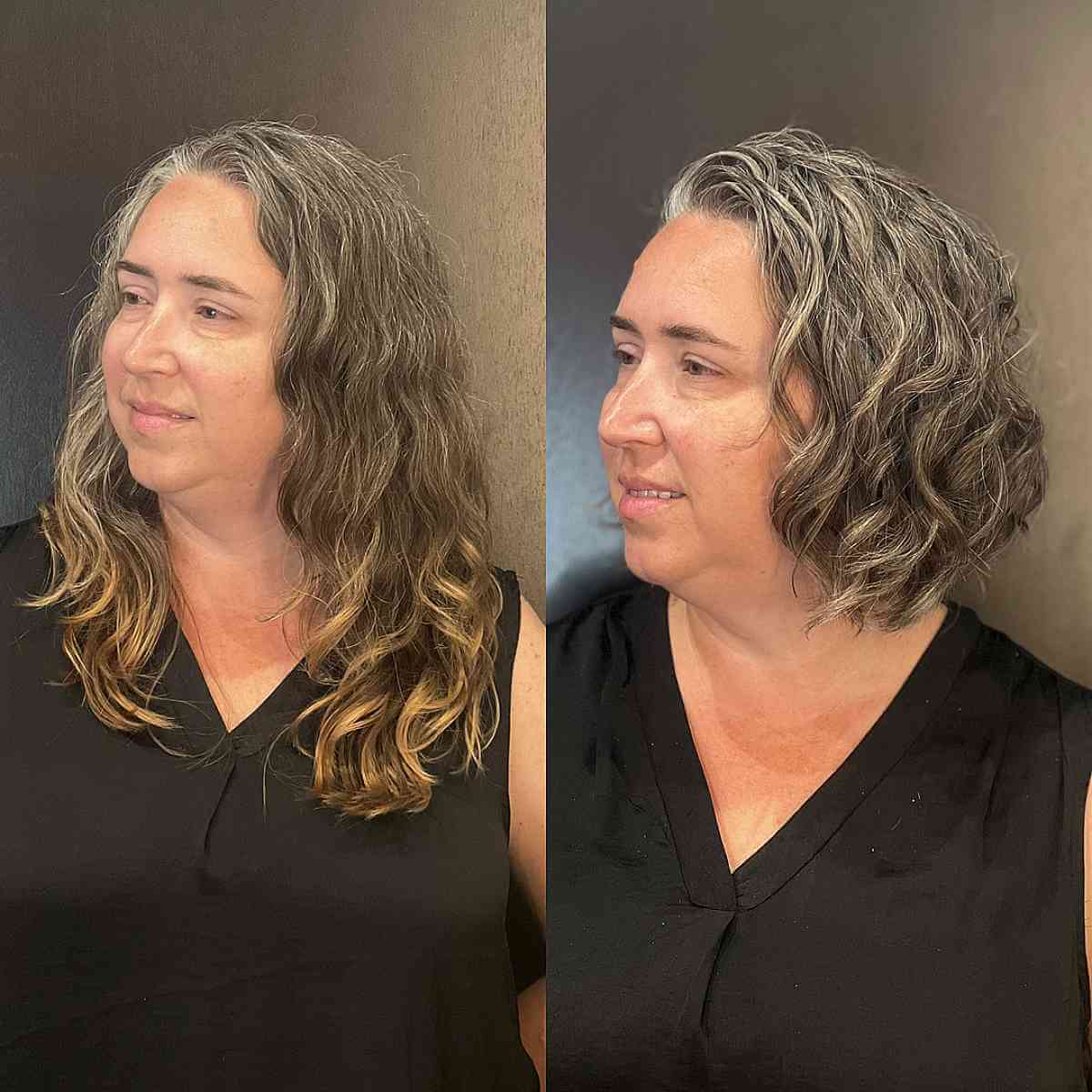 Curly Short Bob Hairstyles for Women 50 and Over with Round Faces