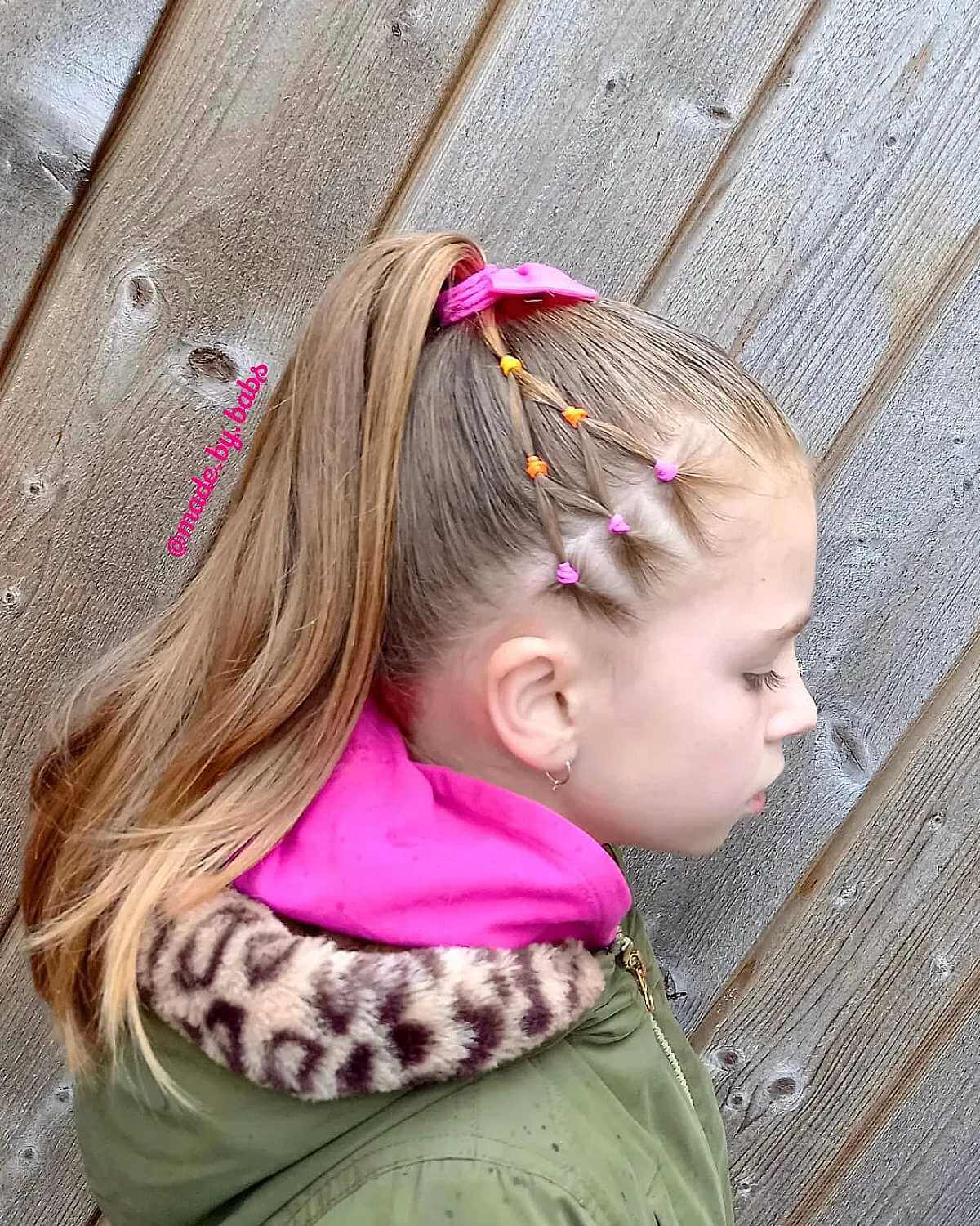 Cute High Ponytail Style for Little Girls