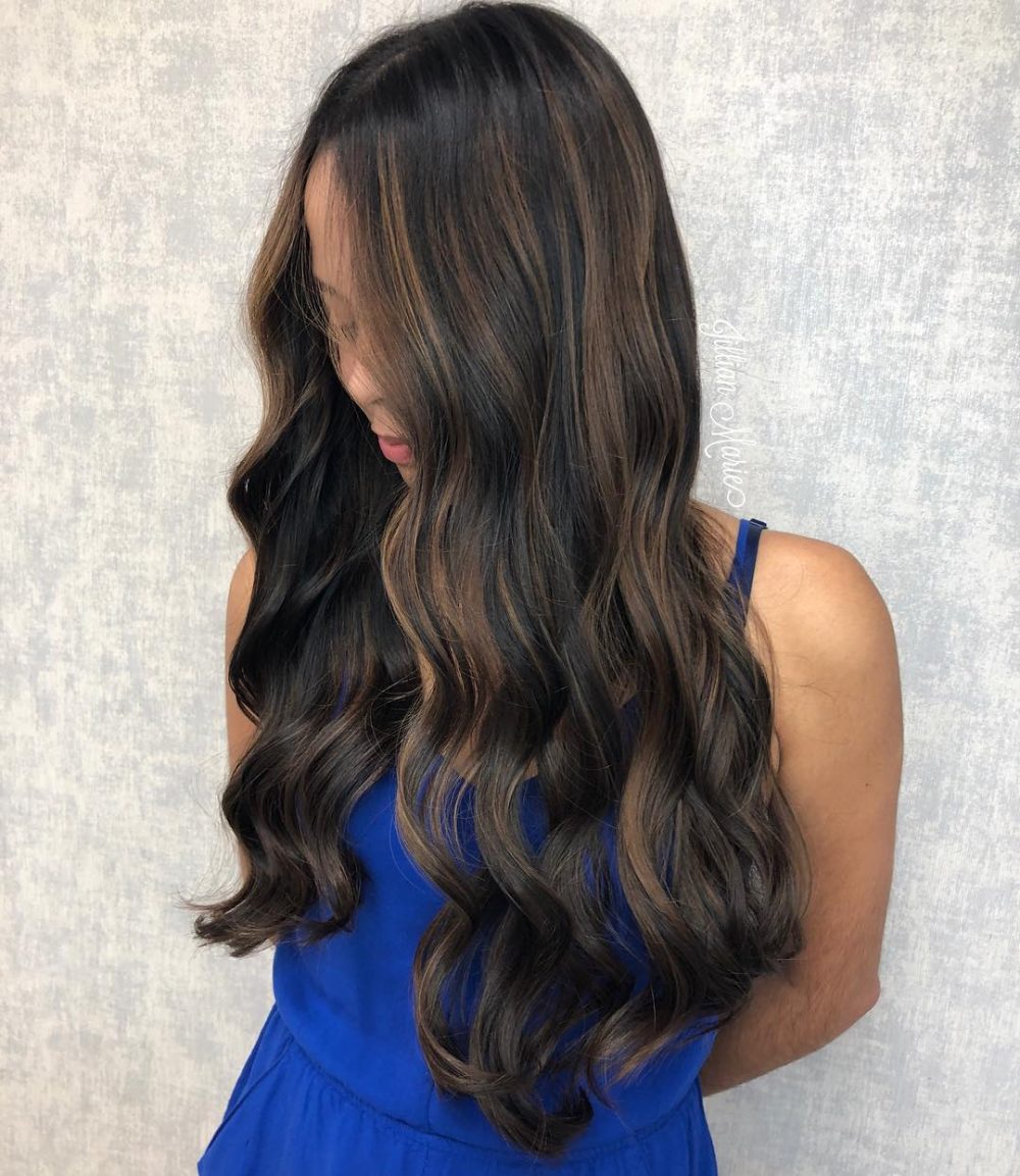 Dark Locks with Subtle Caramel Highlights