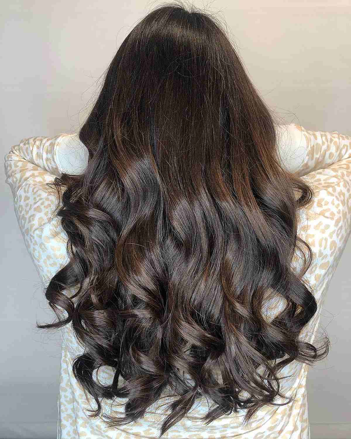 Deep Brunette Hair with Gentle Curls