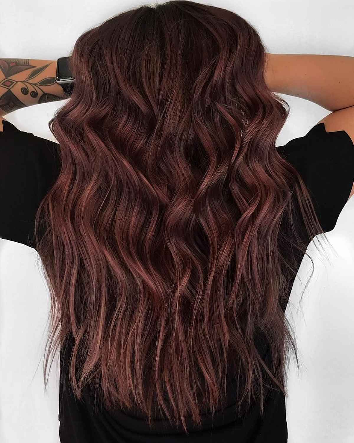 deep burgundy hair color