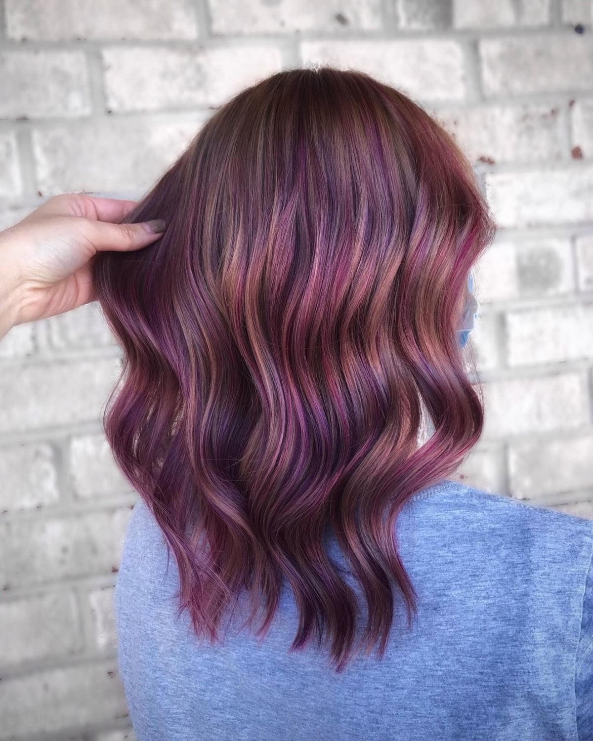 Deep magenta plum hair color