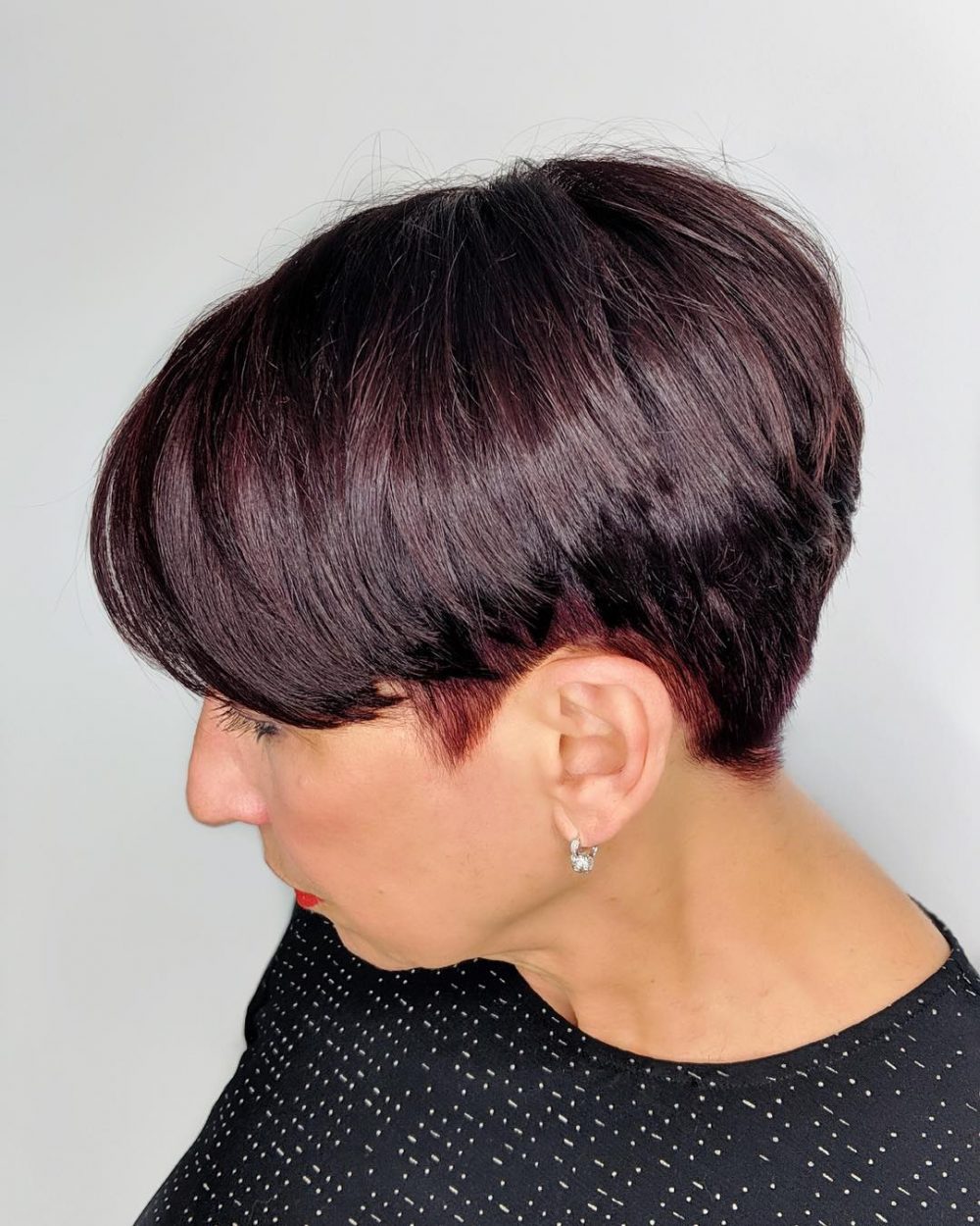 Deep Short Burgundy Hair