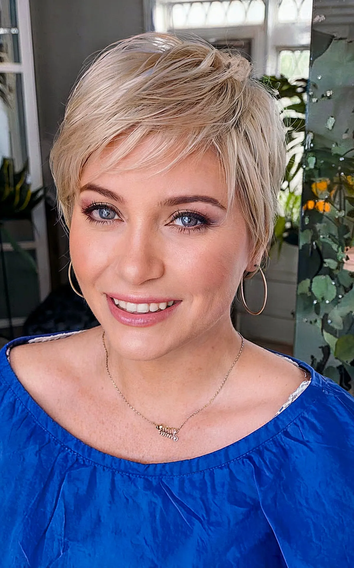 Delicate Creamy Blonde Pixie