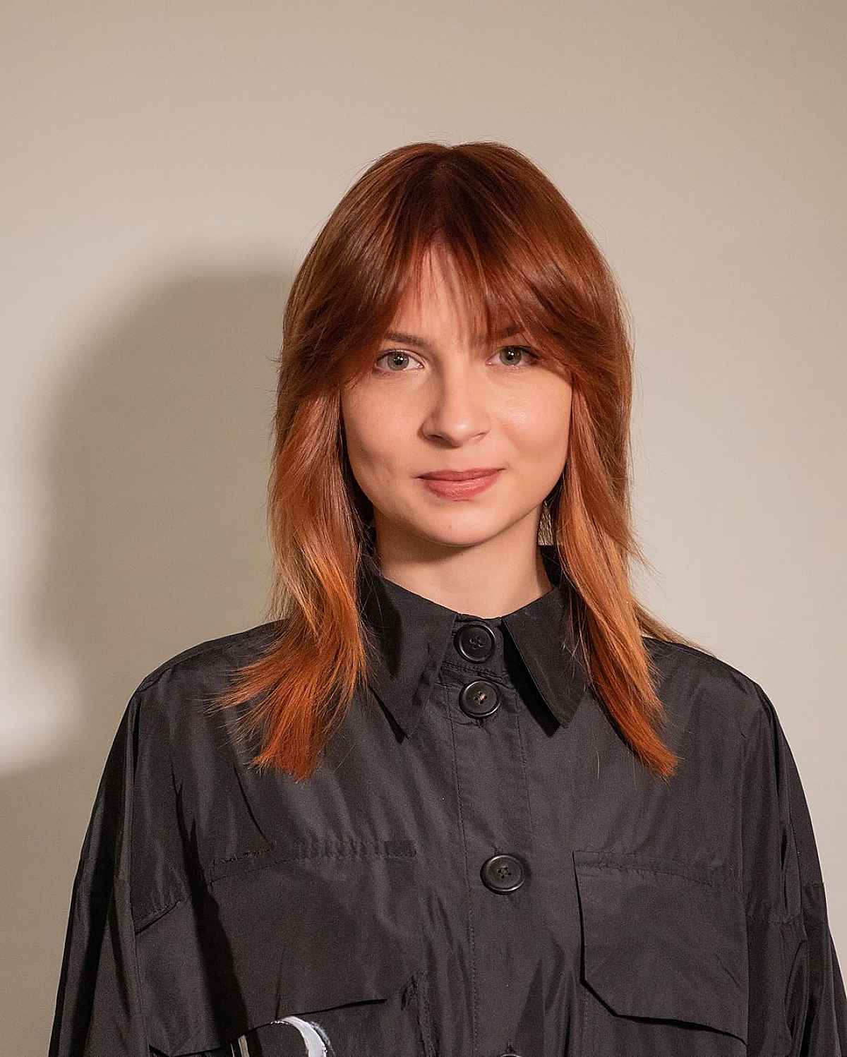 Delicate Cut with Dense Curtain Bangs