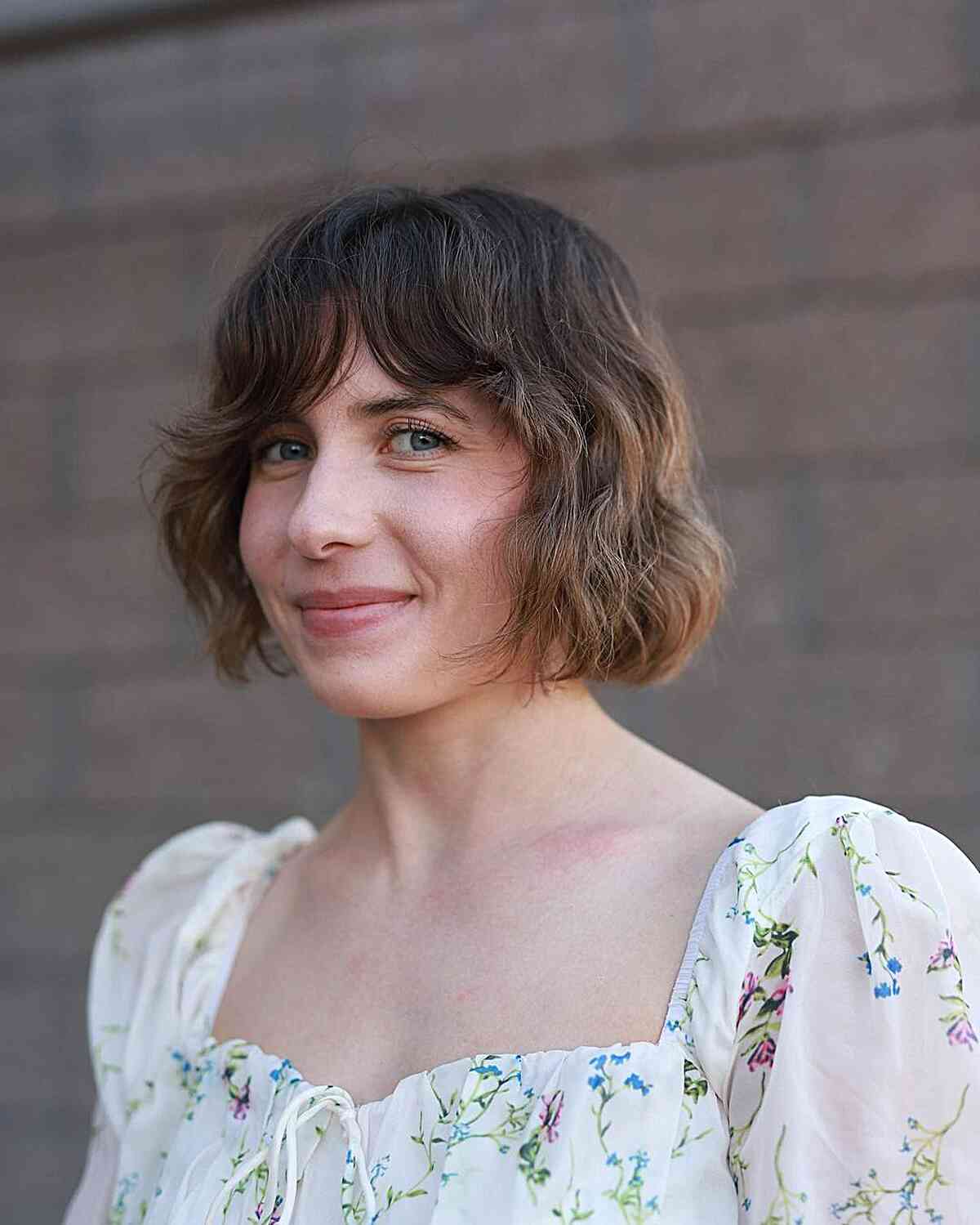 Short-Length Delicate Parisian Bob with Gentle Waves